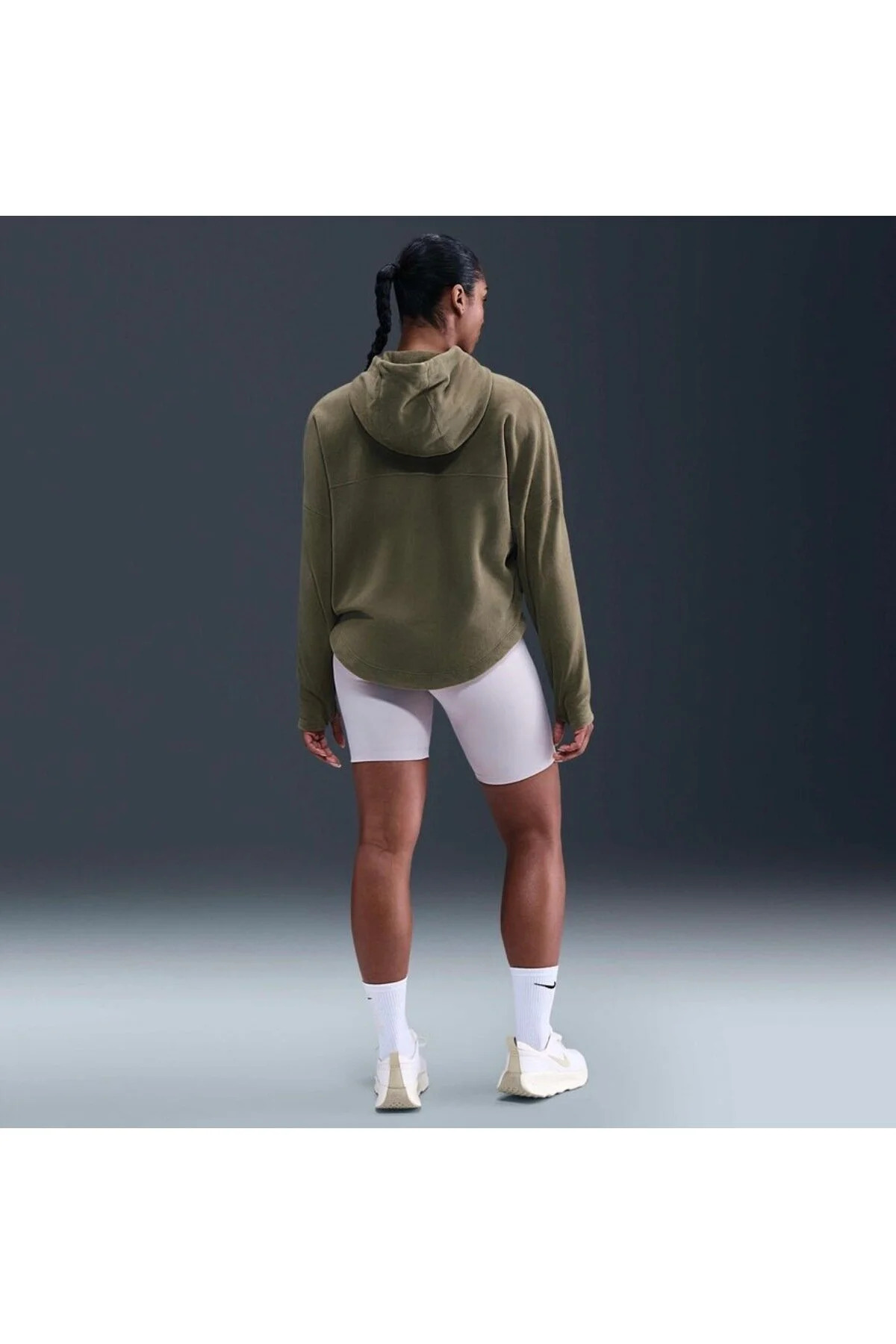 Nike One Therma-Fit Polar Kadın Kapüşonlu Hoodie HV36-ERN-98-222 --SPORTİKS-- görsel 4