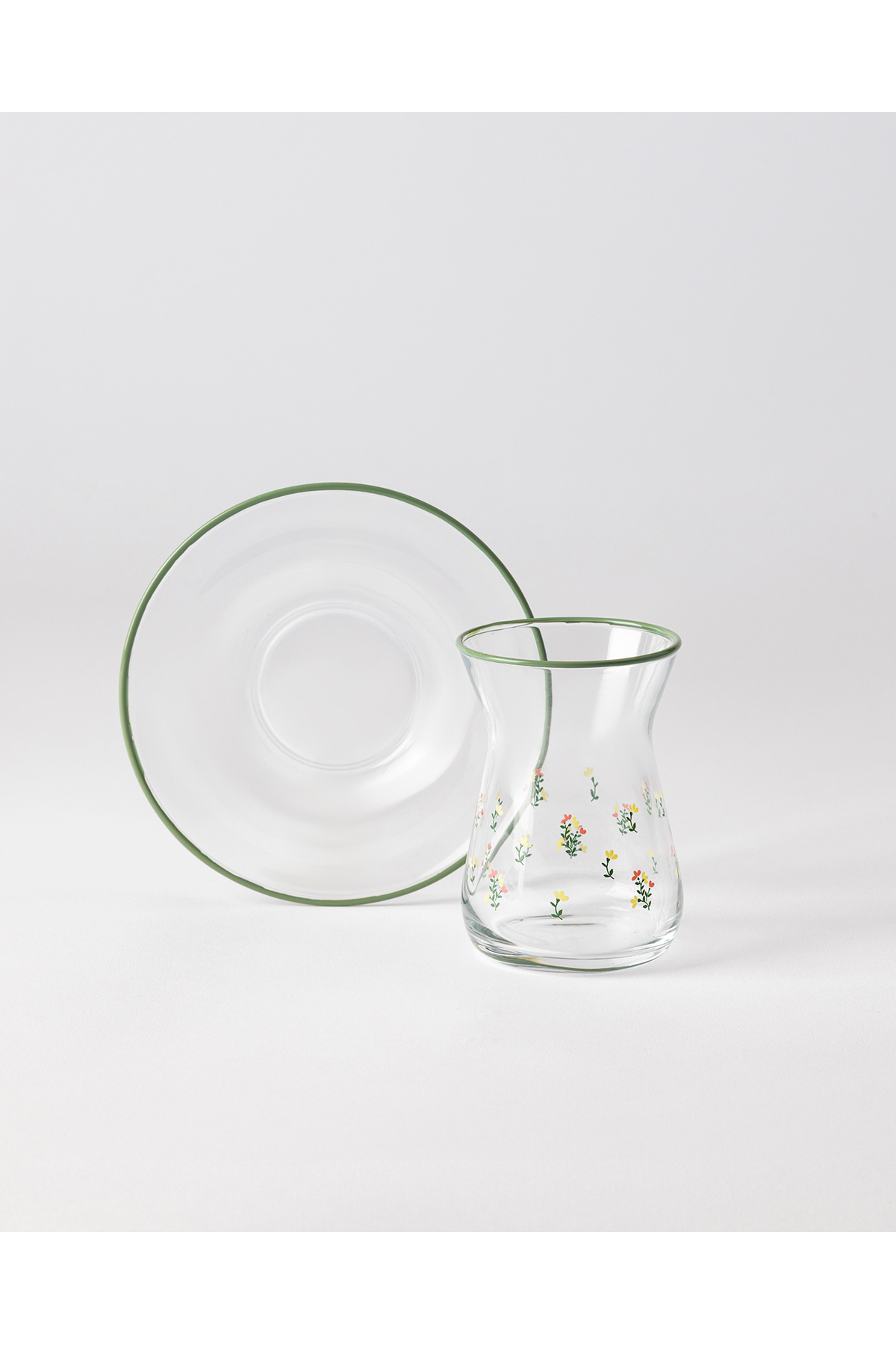 Madame Coco Ravenna-Little Bloom 12 Piece Tea Set - Green - 165 ml