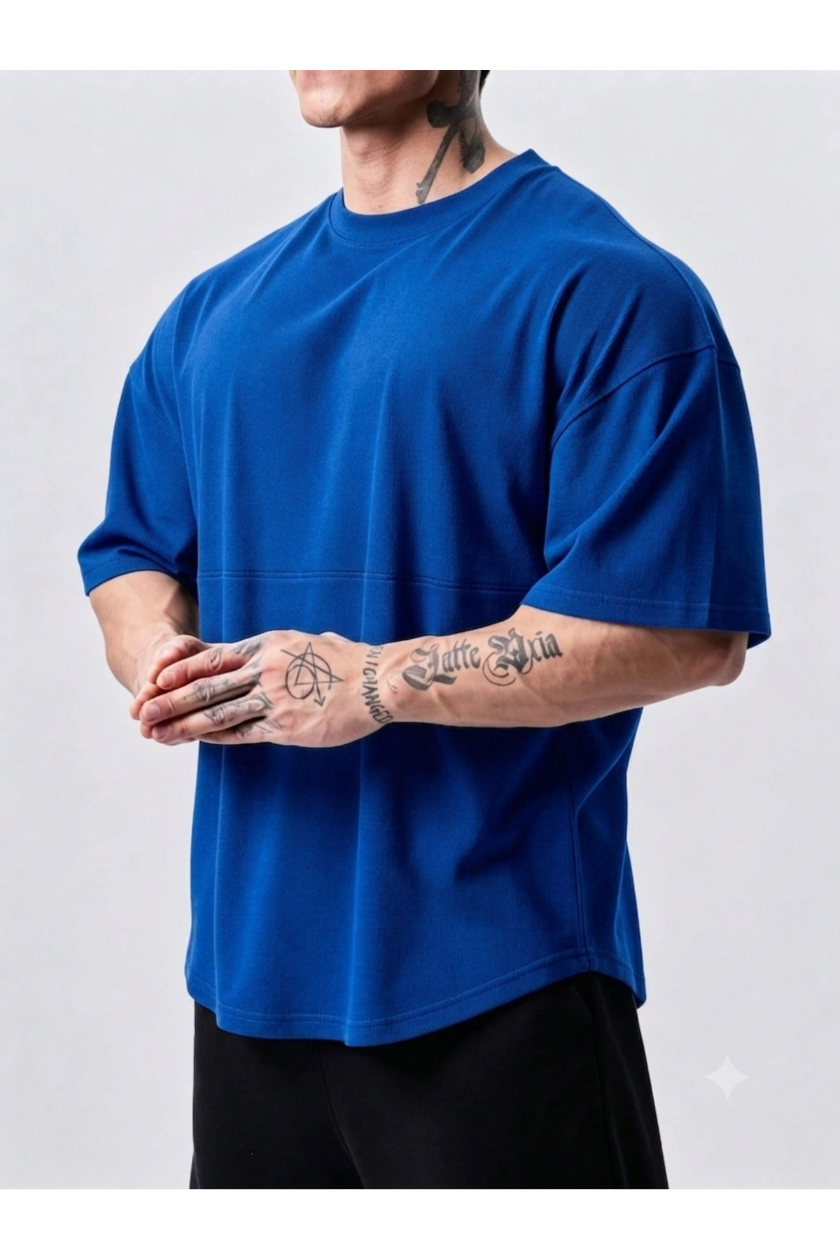 GENIUS STORE Genius Erkek Spor Tişört Oversize Fitness & Gym Antrenman Tişörtü görsel 2