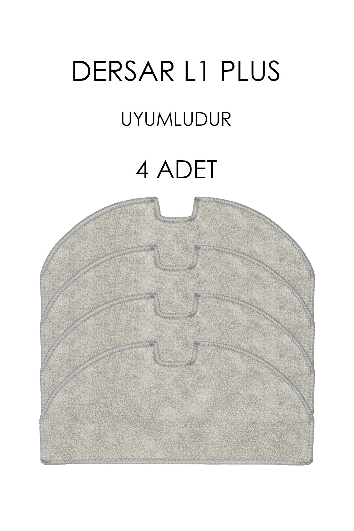 Dersar L1 Plus Robot Vacuum Cleaner Compatible Replacement Mop Cloth Microfiber 4 Pieces
