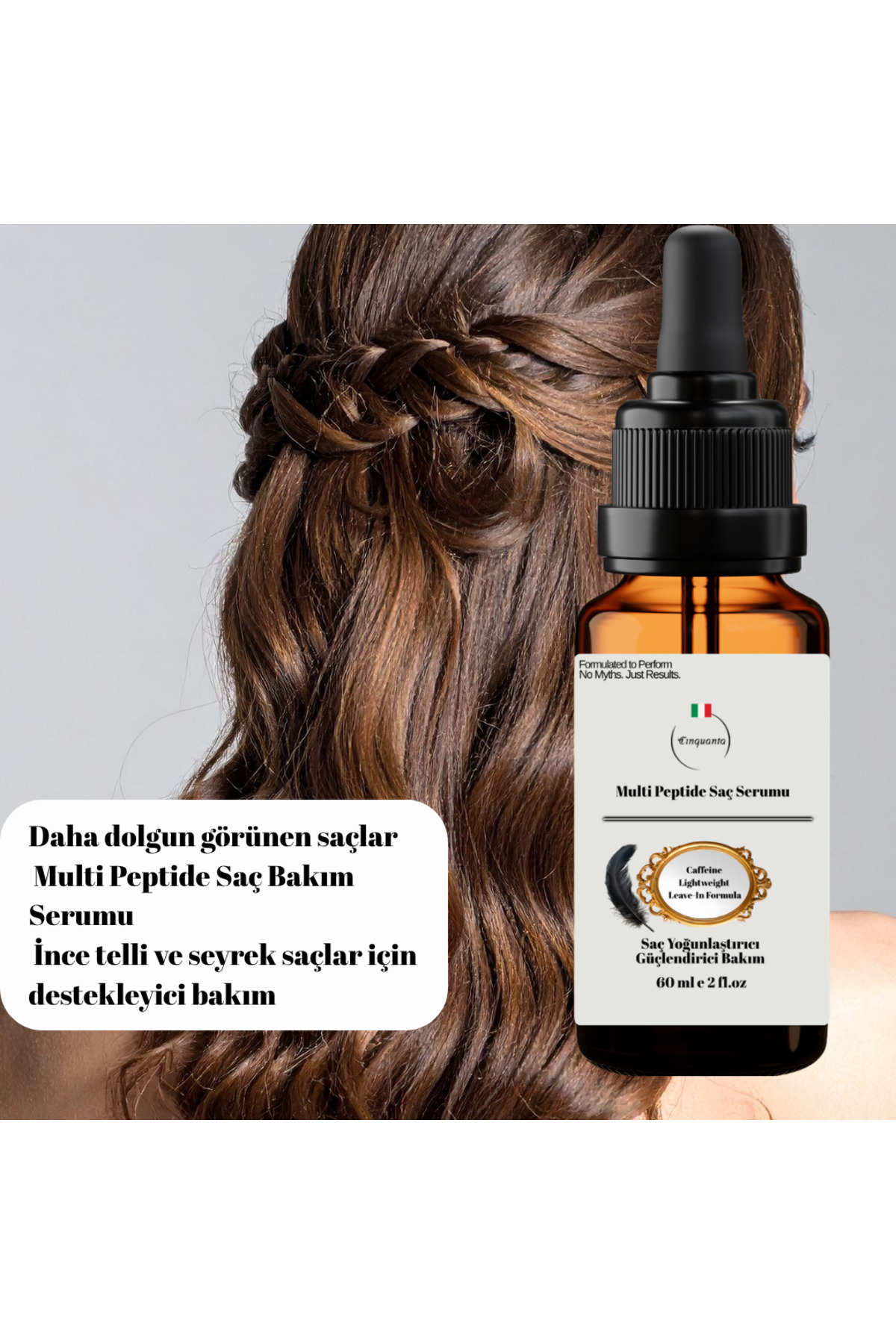 Multi Peptide Saç Serumu – Saç Yoğunlaştırıcı & Güçlendirici Bakım – 60 ml — cınqpeptıde — تصویر 2 از 3
