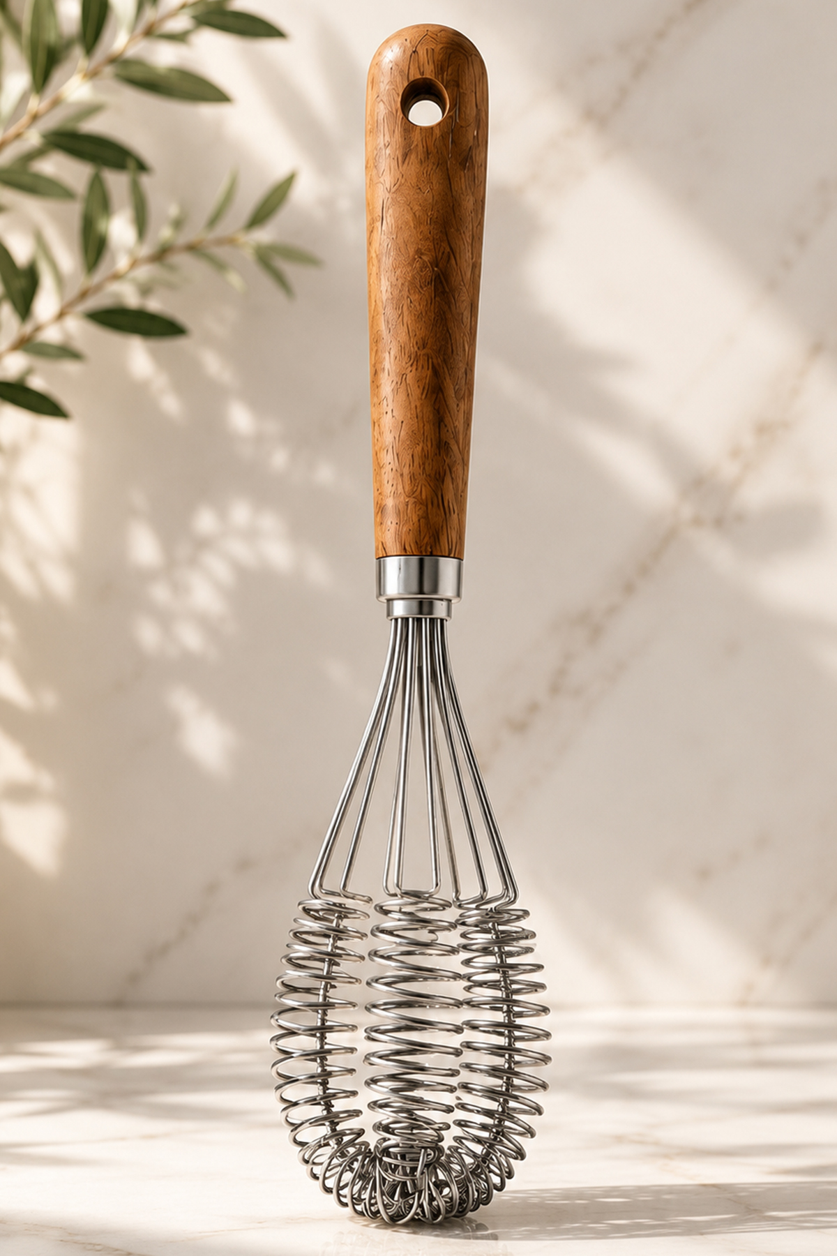 Turbo Beater - High Performance Extra Quality Beater - Spring Mechanism - Extra Foaming - Acacia Handle