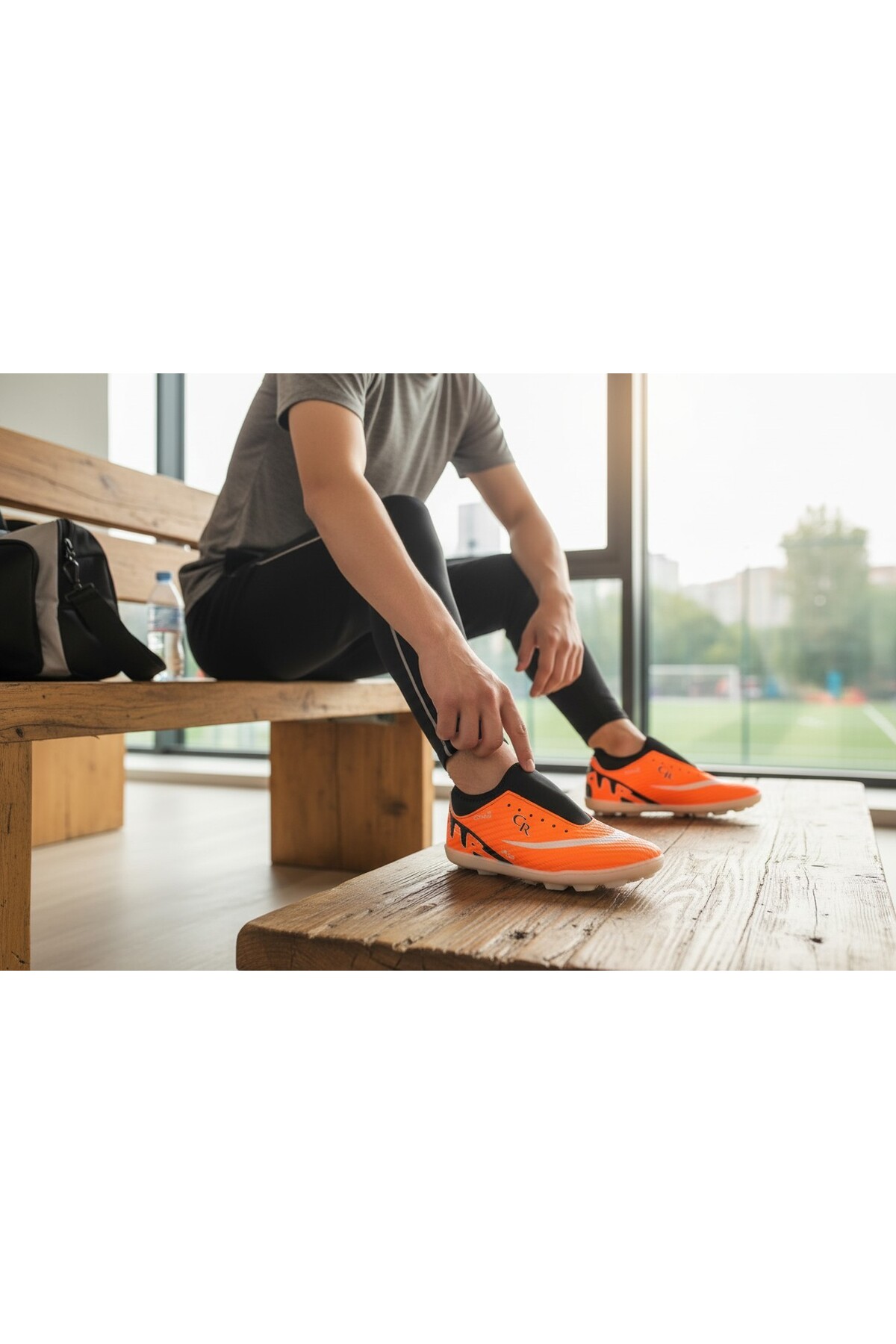 StoXStore Profesyonel Halı Saha Ayakkabısı ÇORAPLI Erkek Kaymaz Taban Futbol Ayakkabısı görsel 3