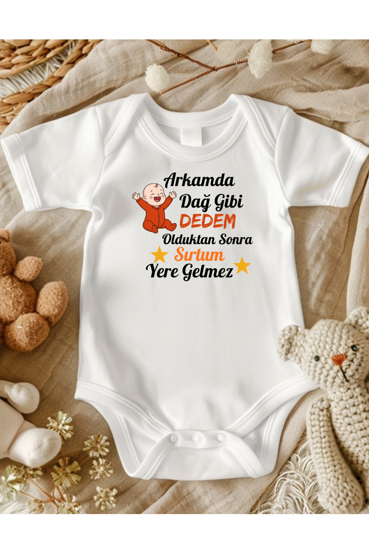 I Have a Grandfather Like a Mountain Behind Me Written Baby Bodysuit