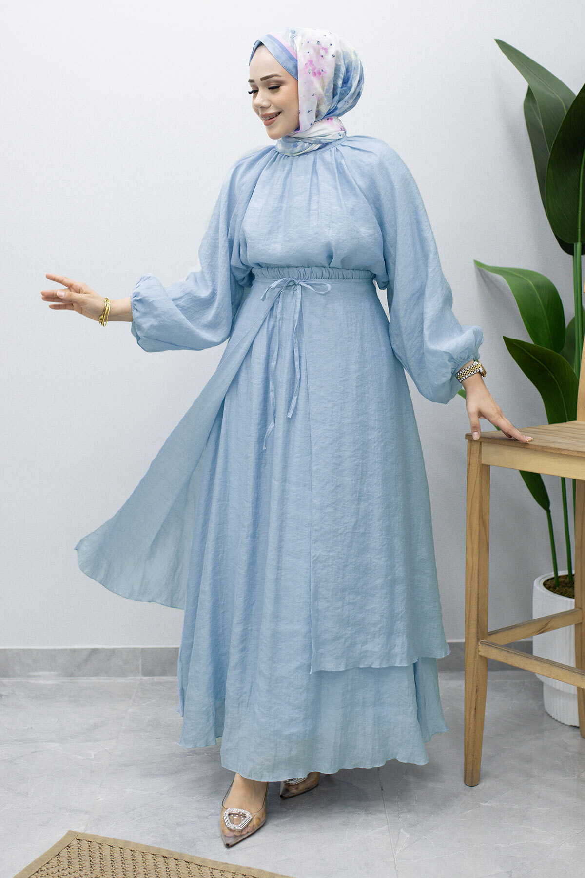 Tesettür Dünyası Lavin Seyyar Skirt Suit Tsd260242 Blue