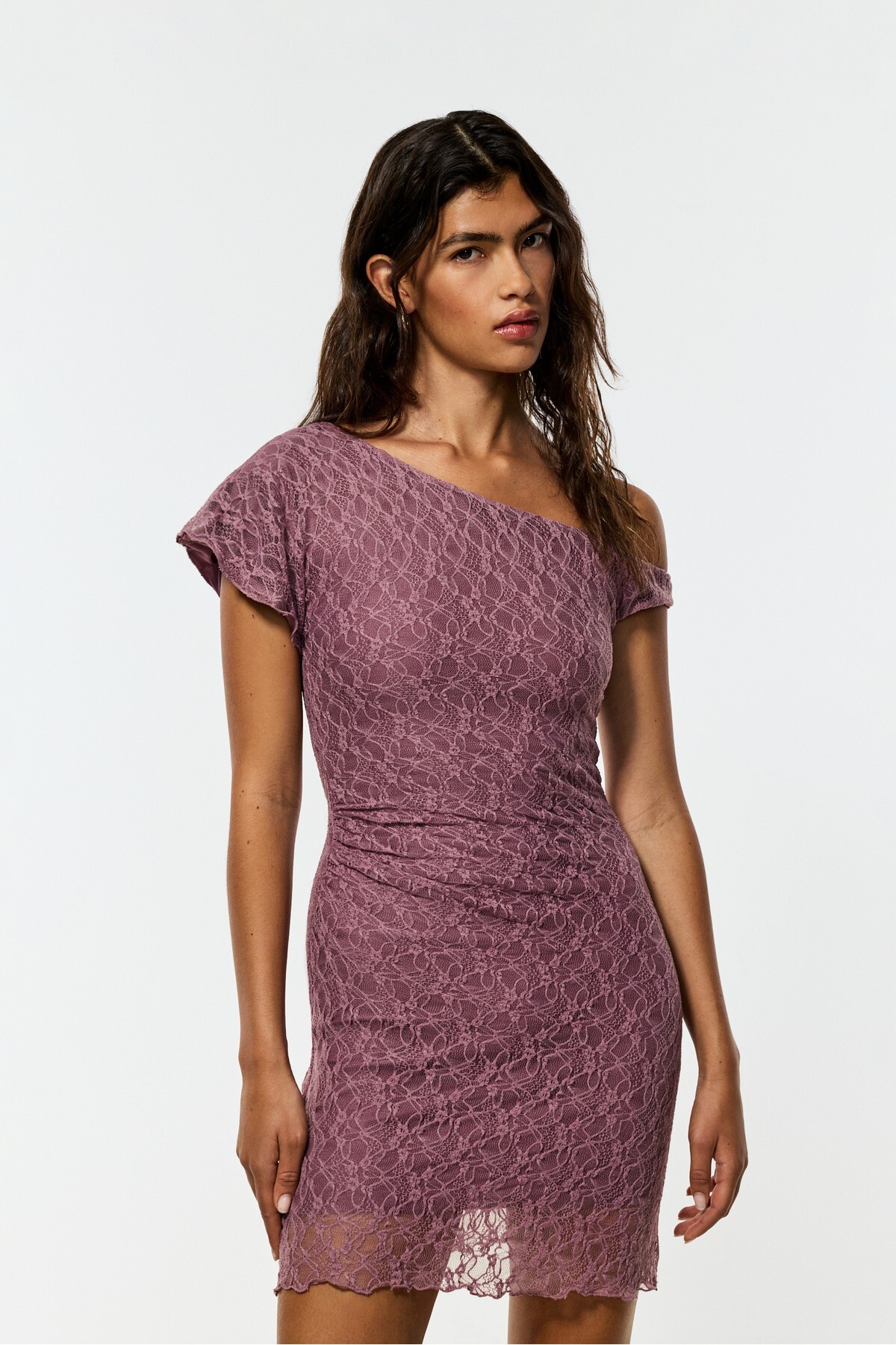 Asymmetrical lace dress