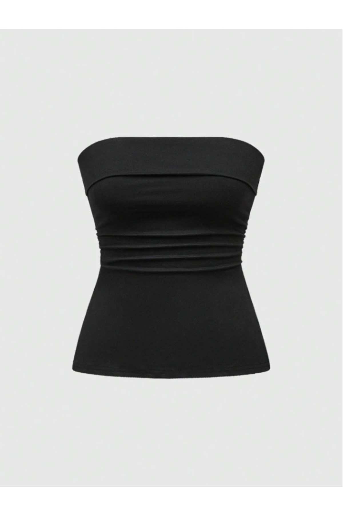 landoffashiontr  Yanları Yırtmaçlı Straplez Bluz - Görsel 2
