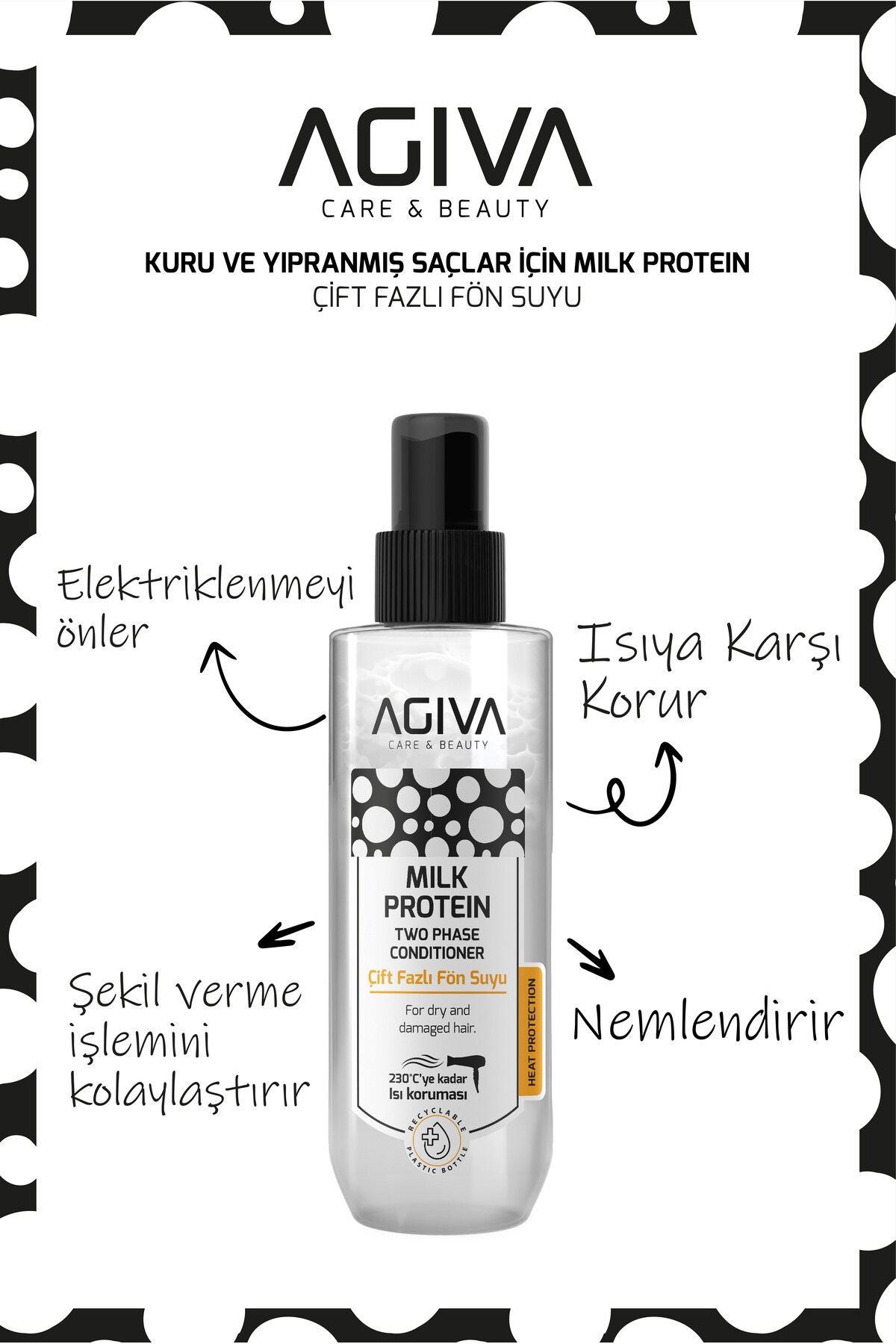 Milk Protein Onarıcı, Besleyici ve Isı Koruyucu Çift Fazlı Fön Suyu - 250 ml — 001-SER-215 — تصویر 5 از 8