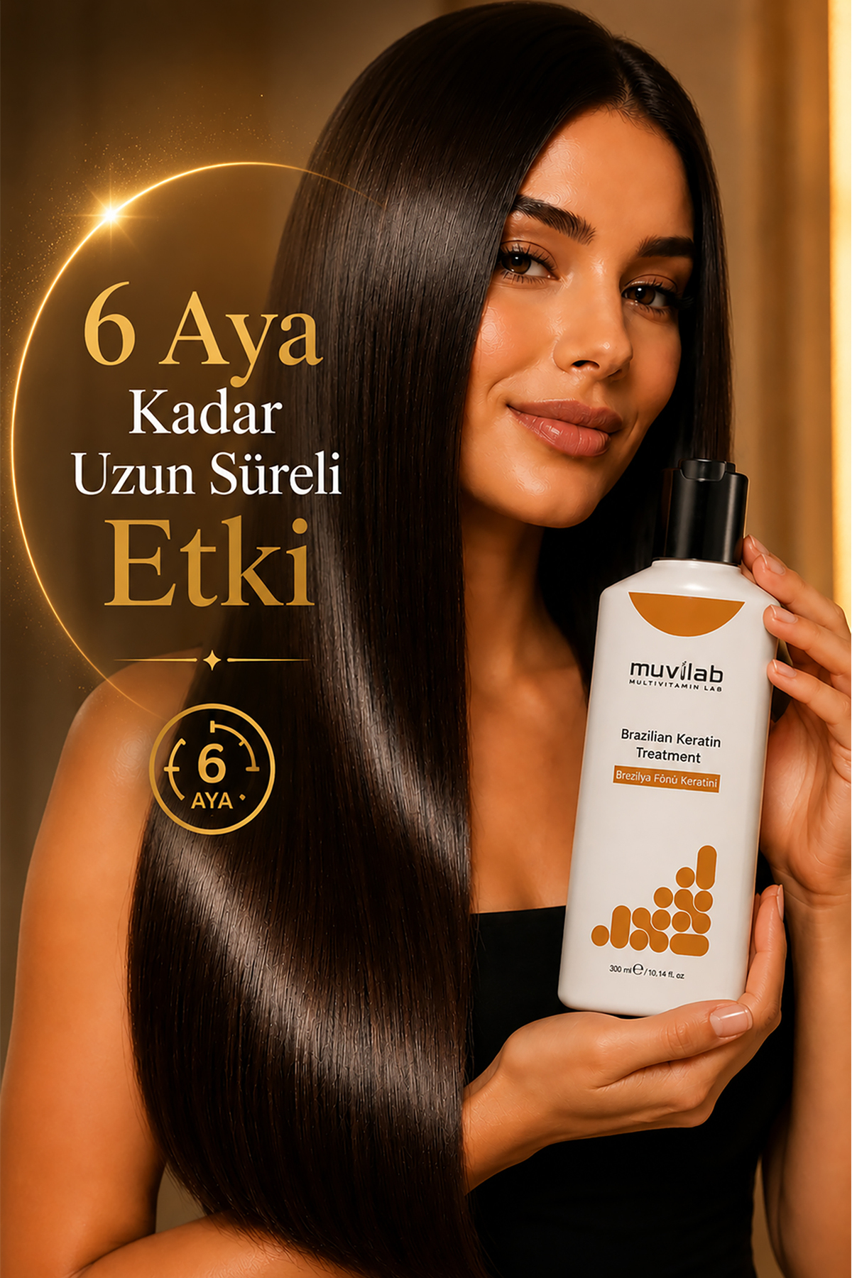 Brezilya Fönü Keratin Saç Bakımı Kalıcı Saç Düzleştirici 6 Aya Kadar Etkili Isı Koruyucu Krem — keratin-fön-keratini-botoks-düzleştirme — تصویر 2 از 8