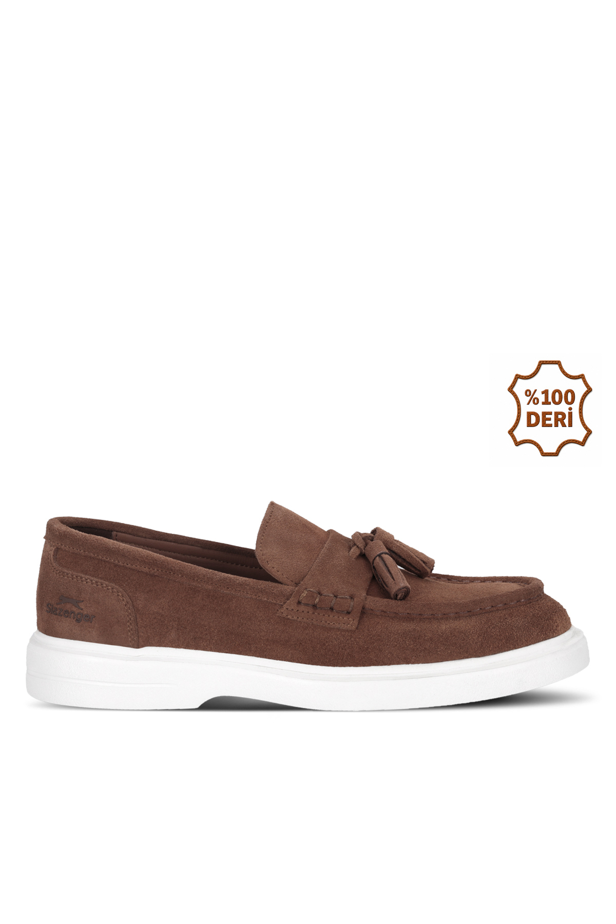 کفش راحتی مردانه چرم قهوه‌ای روشن YONDER I اسلازنگر کفش کژوال Slazenger