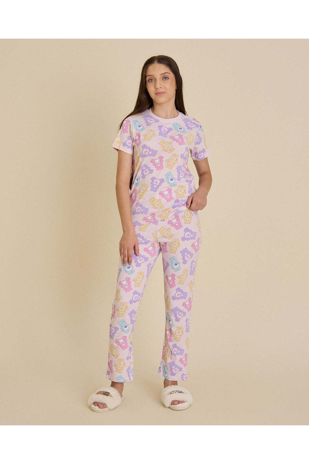 REDTAG Senior Girls Lilac Printed Pajama Set