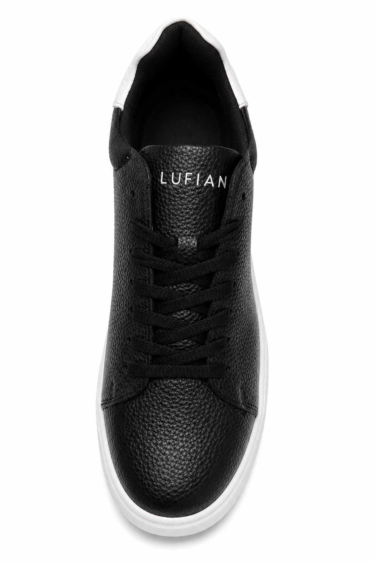 Lufian Erkek Sneaker Siyah Hakiki Deri Günlük Ayakkabı Rahat Yürüyüş Casual görsel 7