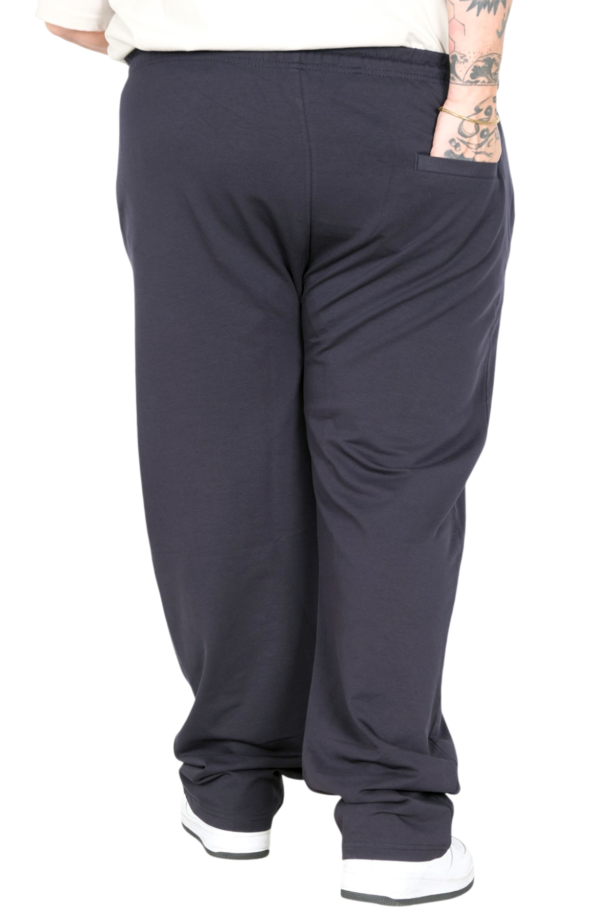 ModeXL Mode XL Büyük Beden Esofman Altı Fermuar Cep 2Ip 11102 LACİVERT görsel 4
