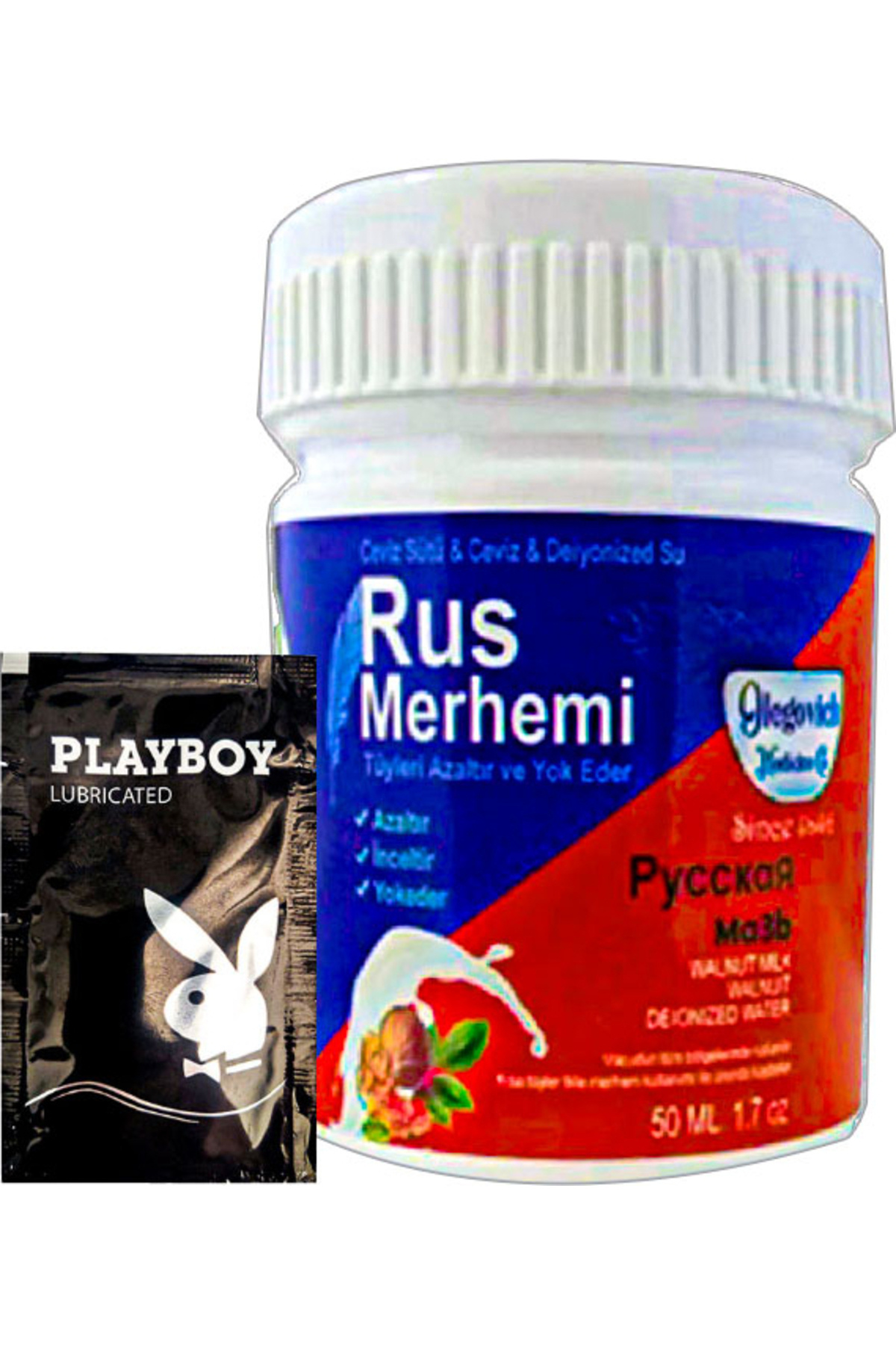 Bezos Glegnd Blue Glegnd Rus Merhemi 50 ml Tüylere Krem - Hediye Jel — GU-EYF-17332-VIALIVA01