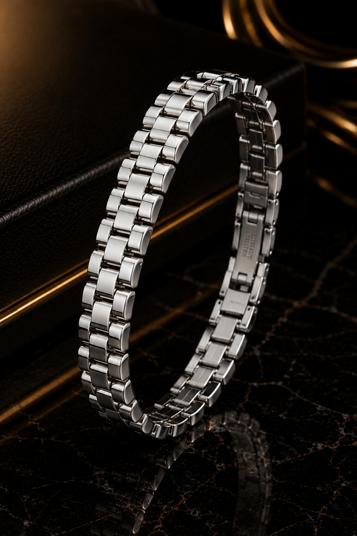 Men's Stainless Steel Cord Chain Bracelet 316L Steel Stylish Classic Design