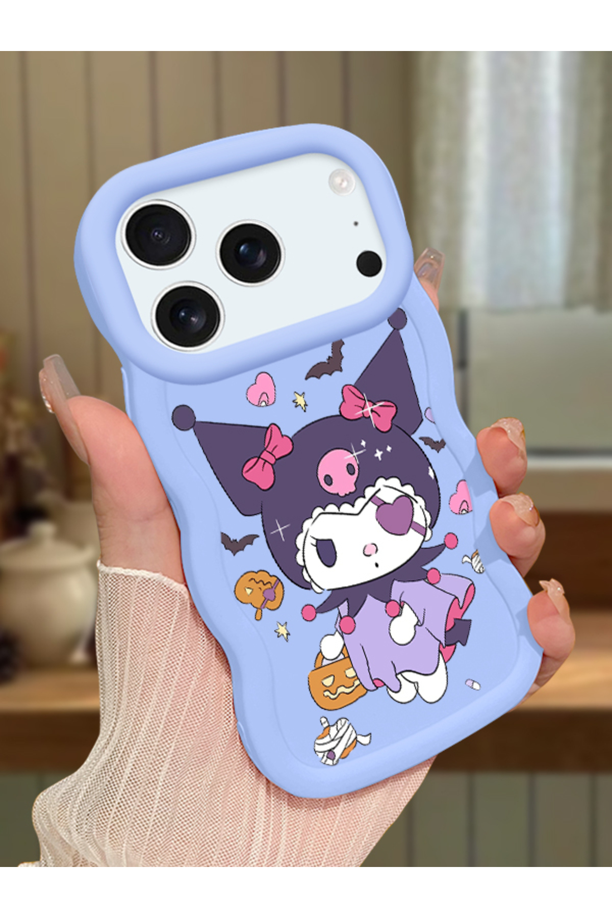 iPhone 17 Pro Max Compatible Case Camera Protector Blue Silicone Couple Phone Case Cartoon Pattern