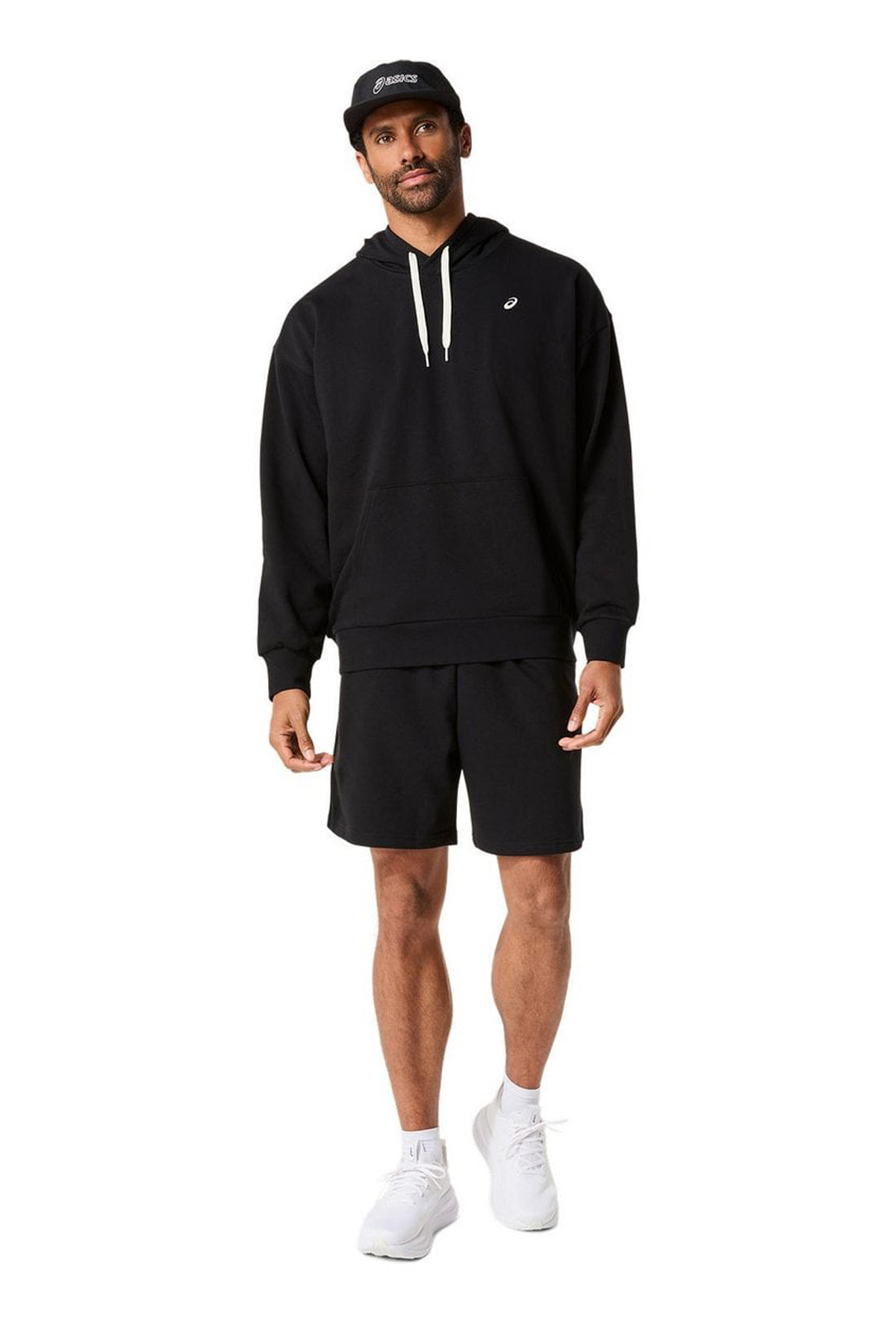 Asics 2031F449-001 FRENCH TERRY RELAXED P Siyah Erkek Sweatshirt