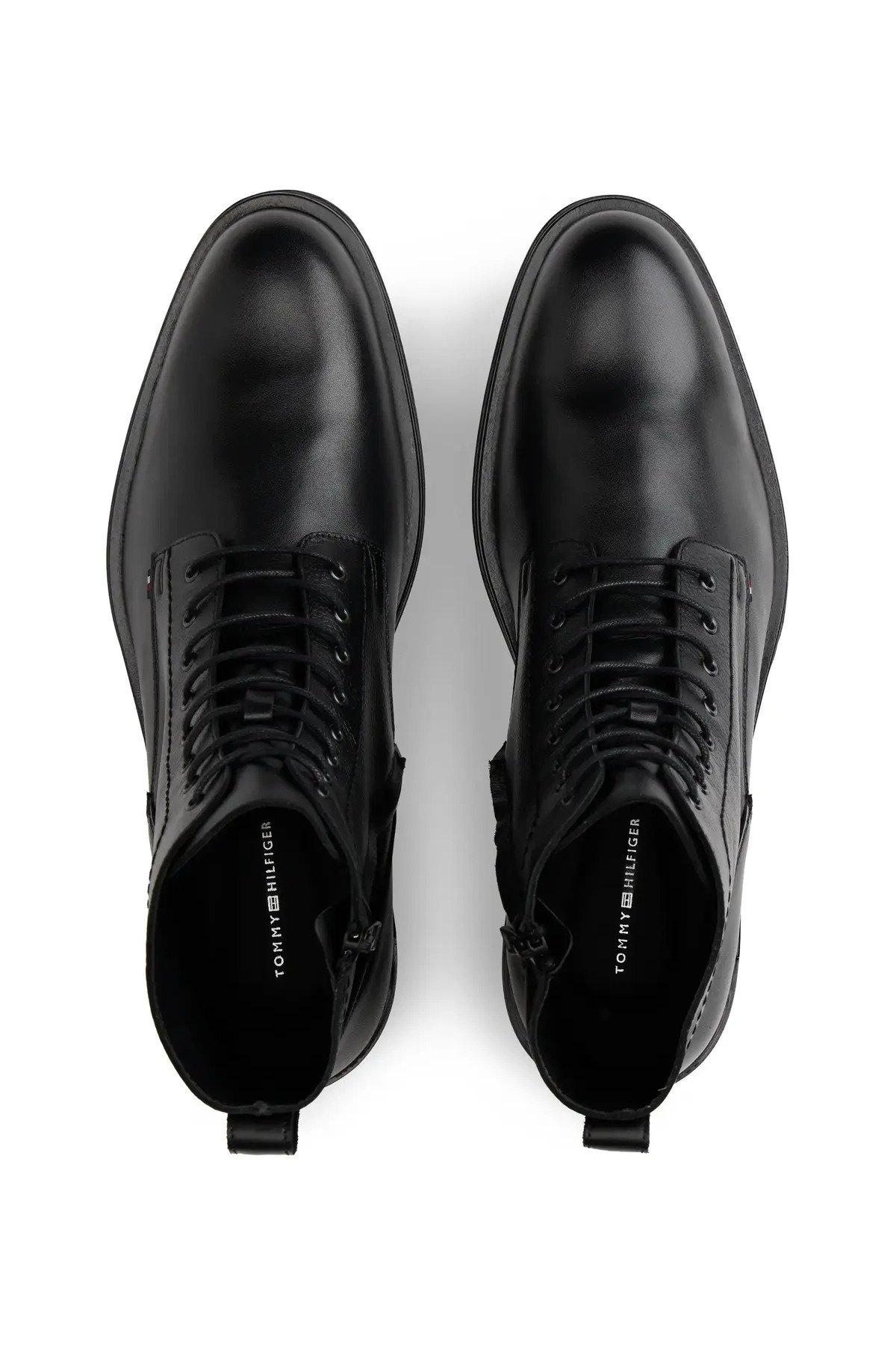 Tommy Hilfiger Corporate Hilfiger Lth Zip Boot Siyah Erkek Bot görsel 3