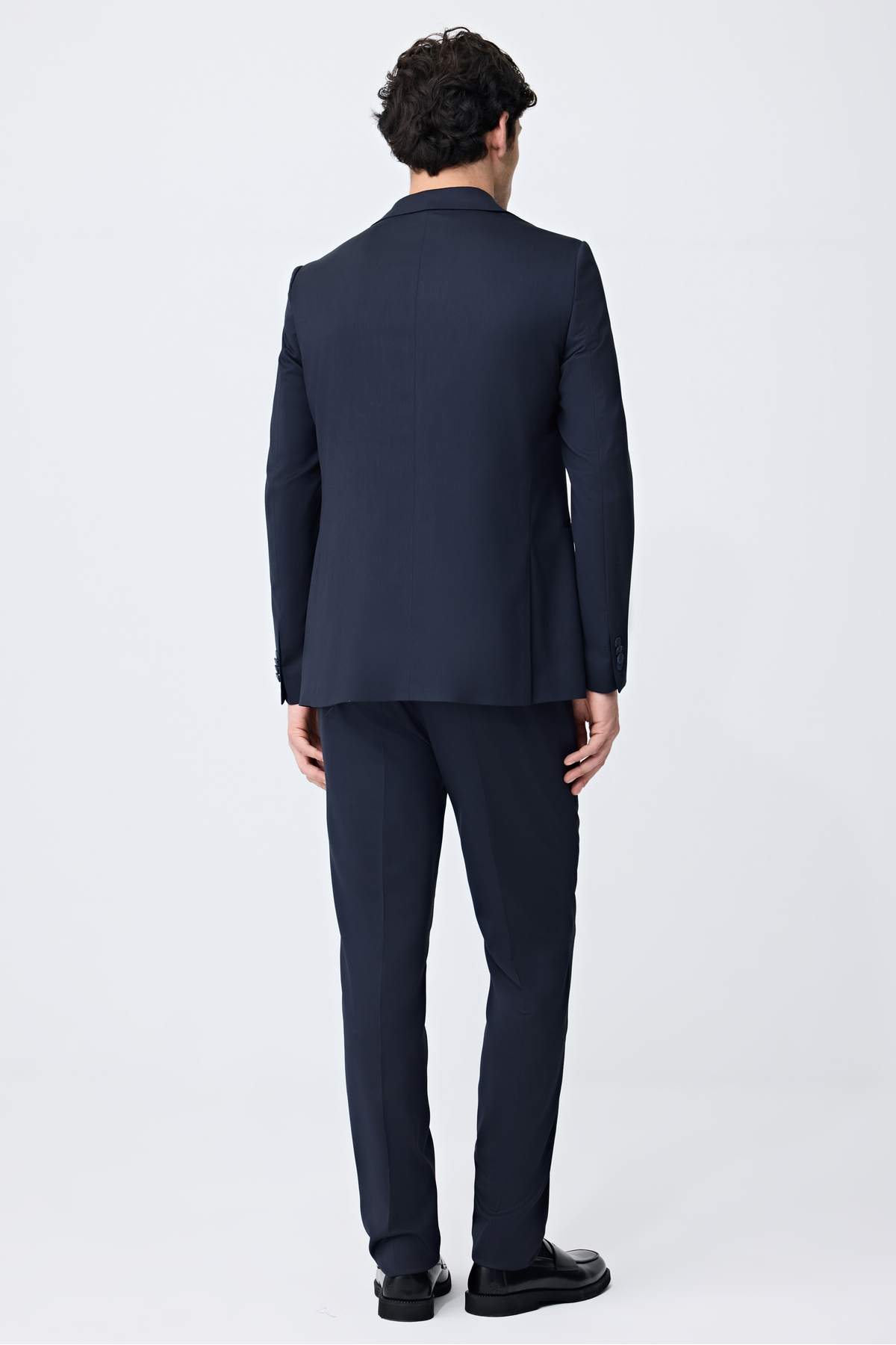 Slim Fit Navy Blue Suit Dobby — سرمه‌ای 6TF05KV02571M — تصویر 3 از 8