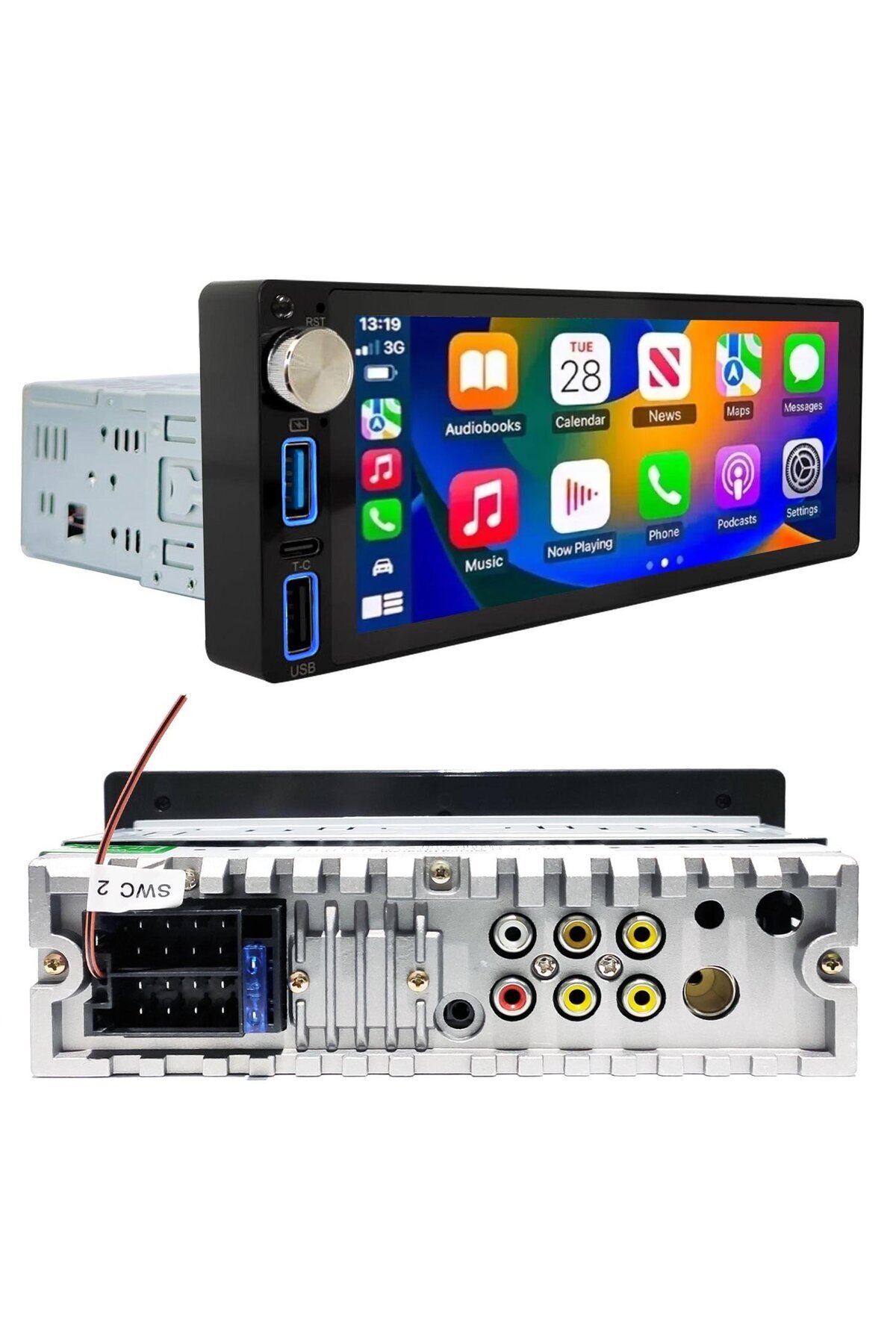 Megavox MGX-MP686 Oto Teyp Single Dın 6.9 İnç 4X55W Bluetooth