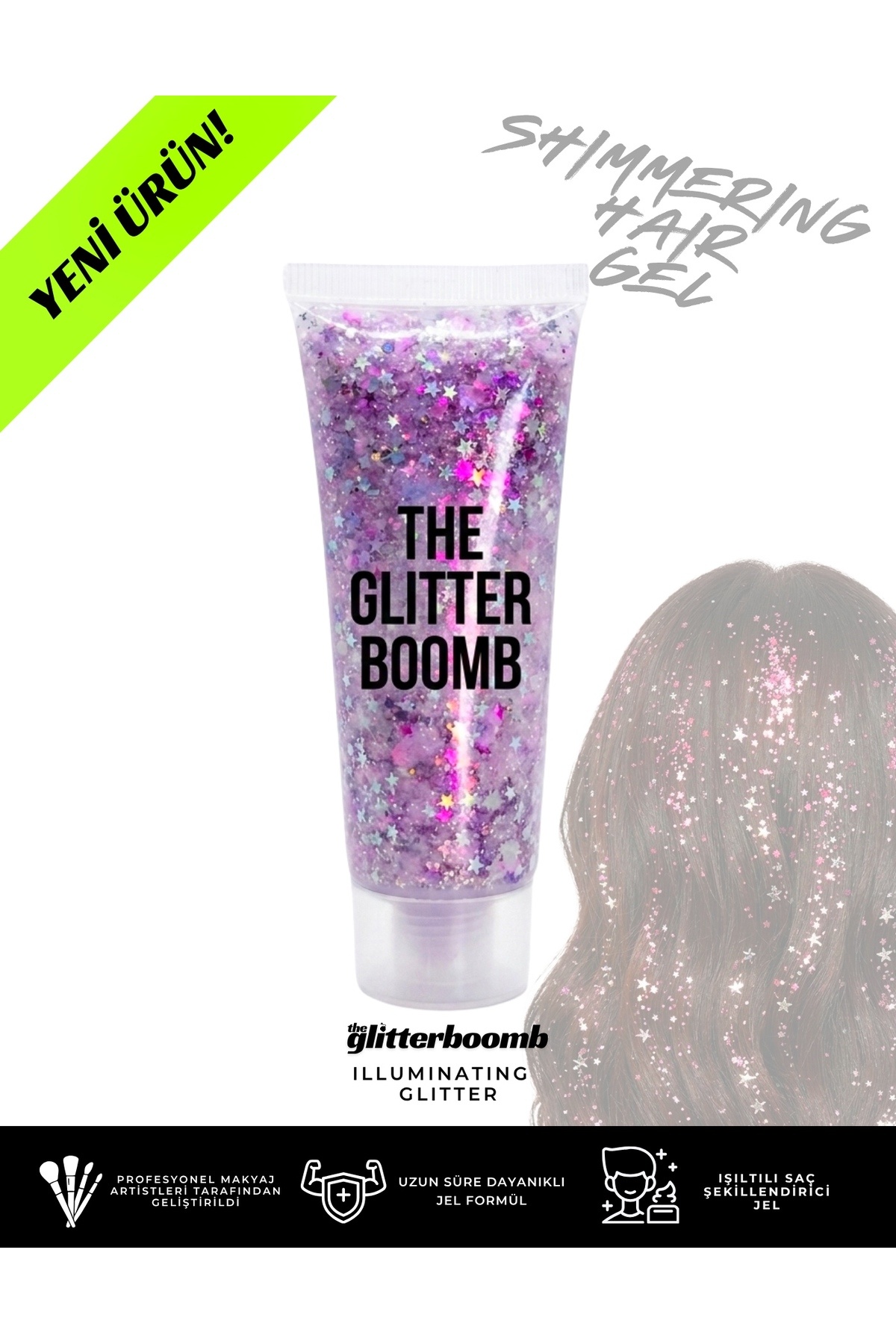 the glitter boomb Saç Glitterı — saç