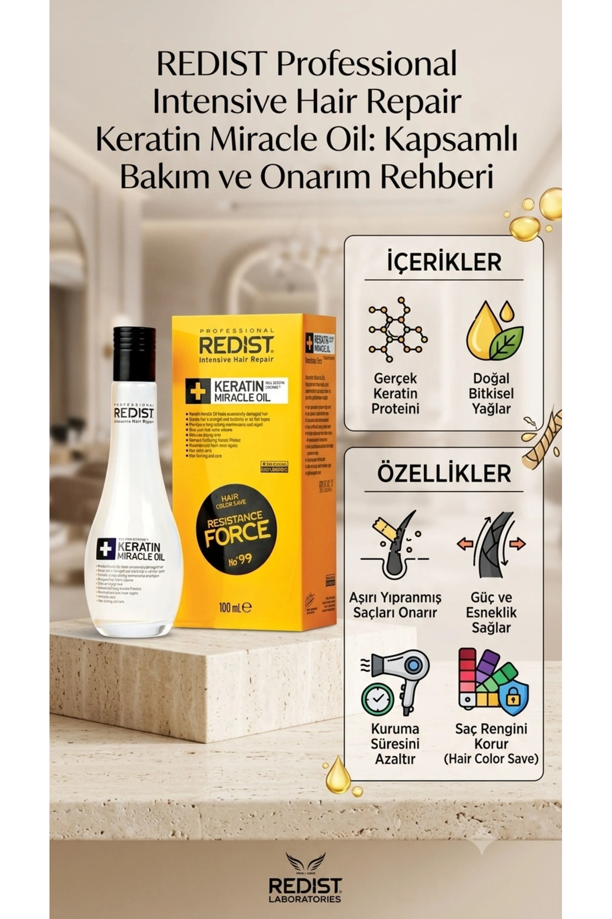 روغن کراتین ردیست ۱۰۰ میلیلیتر — YONCA-8697926006999