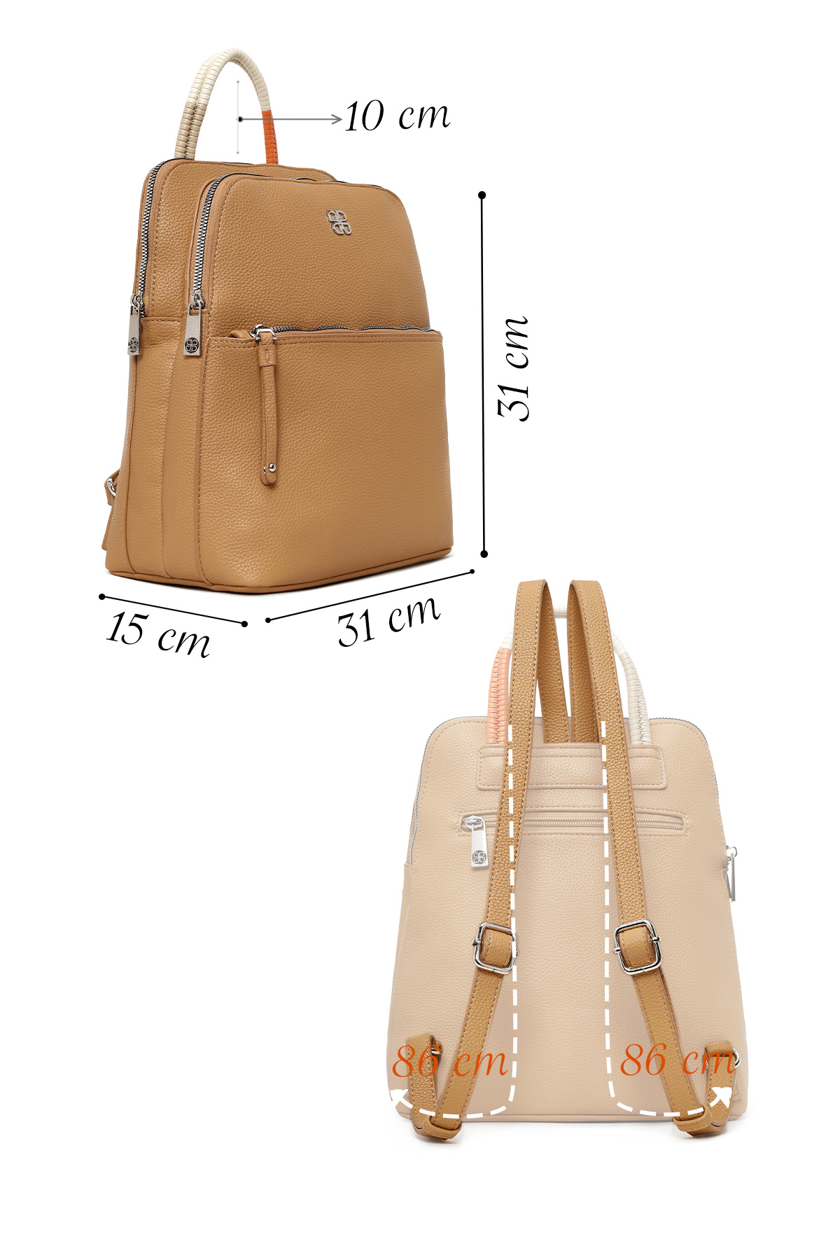 Derimod Kadın Camel Sırt Çantası 26SBD2557FT görsel 2