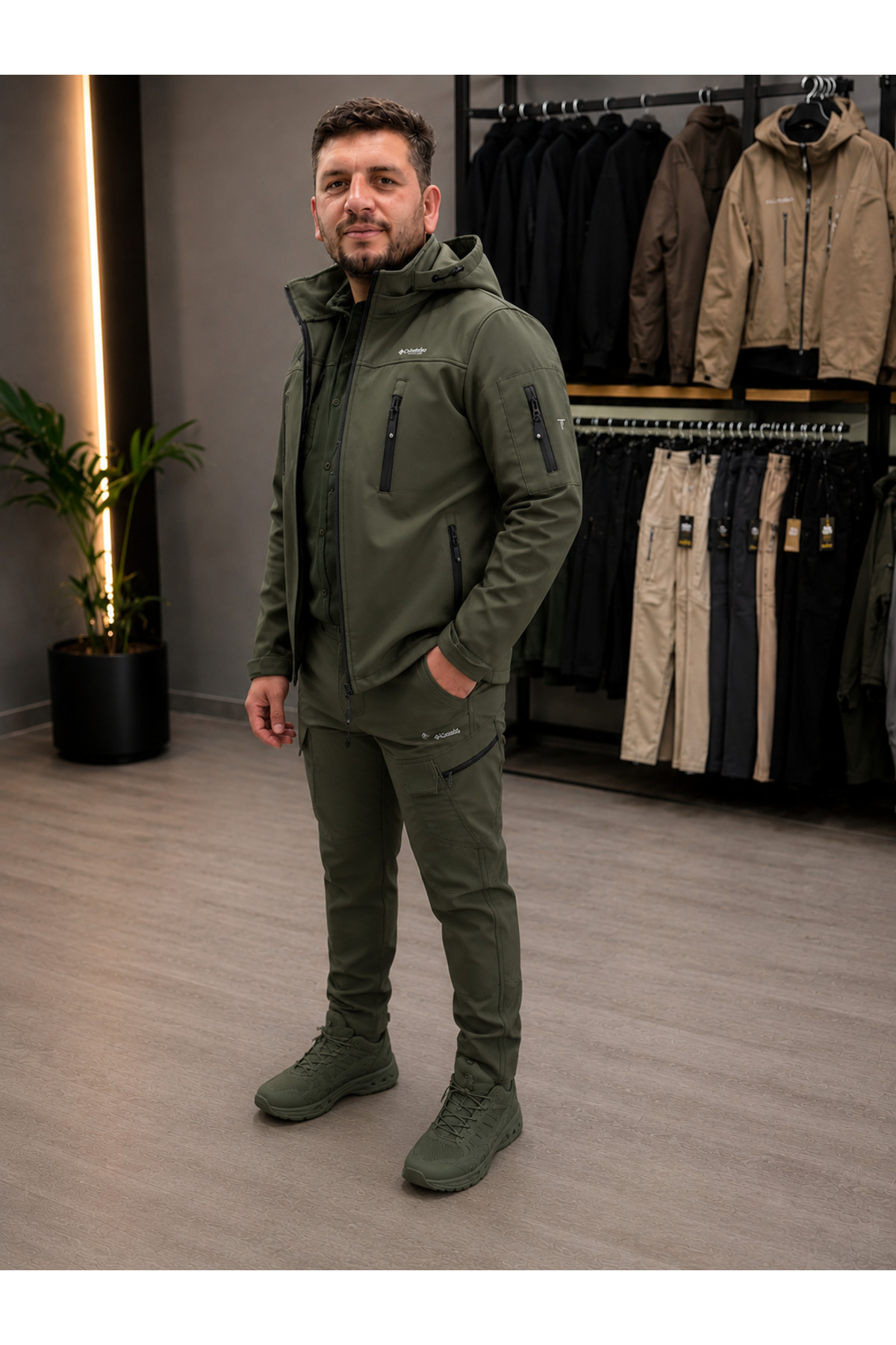 Genel Markalar Şu rüzgar geçirmez içi polarlı softjhel kışlık takım pantolon+mont
