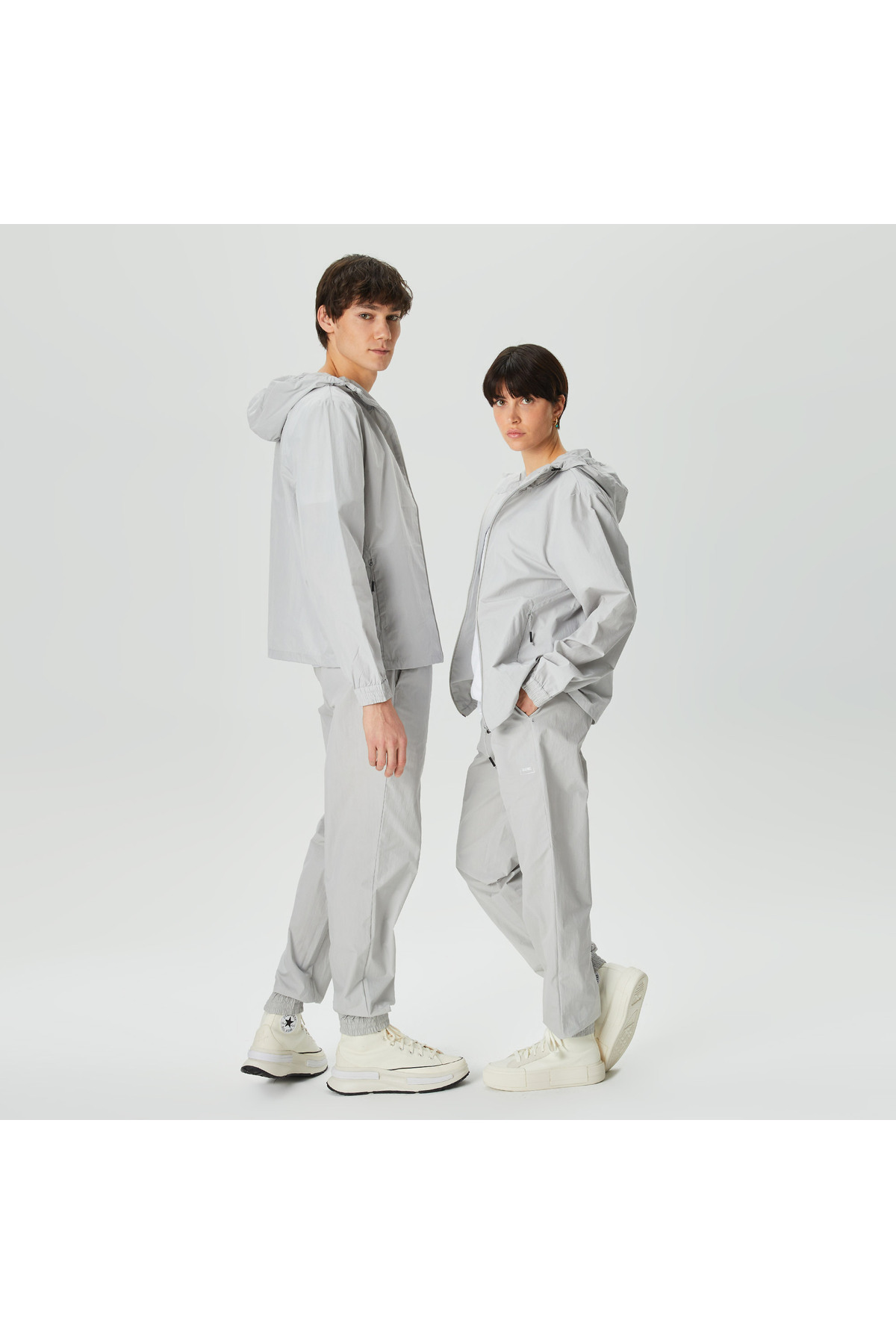 Juba Unisex Gri Yağmurluk — خاکستری 18080 — تصویر 3 از 4