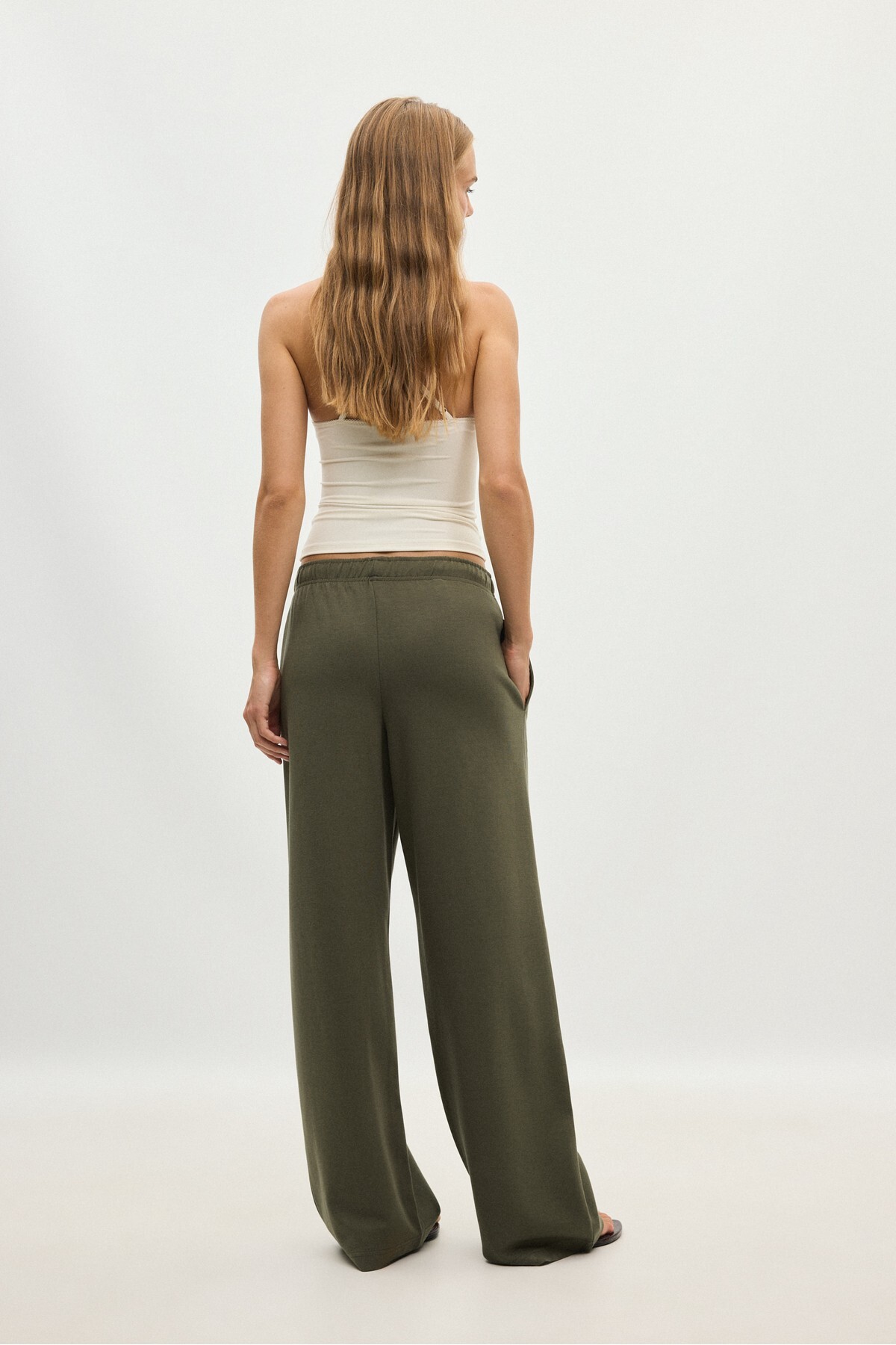 Stradivarius Geniş paça jogger pantolon görsel 2