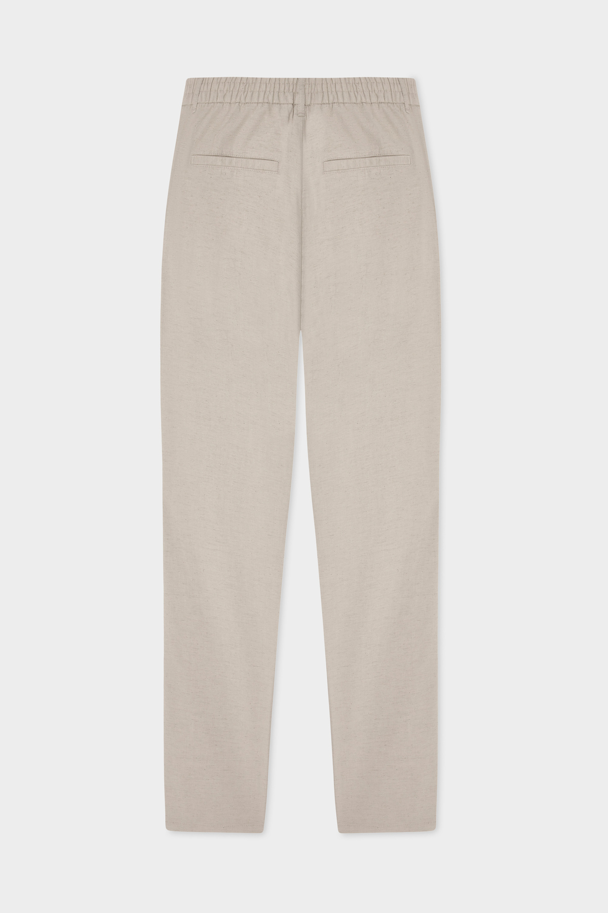 D'S Damat Ds Damat Comfort Fit Bej Keten Karışımlı Chino Pantolon görsel 6
