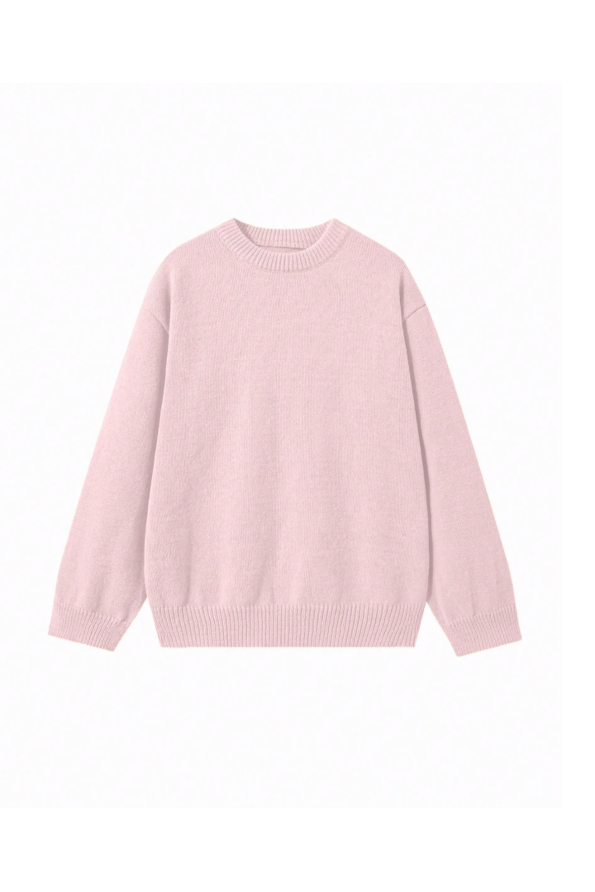 TUMA Kadın Bisiklet Yaka Pembe Oversize Triko Kazak Tuma1972 görsel 4