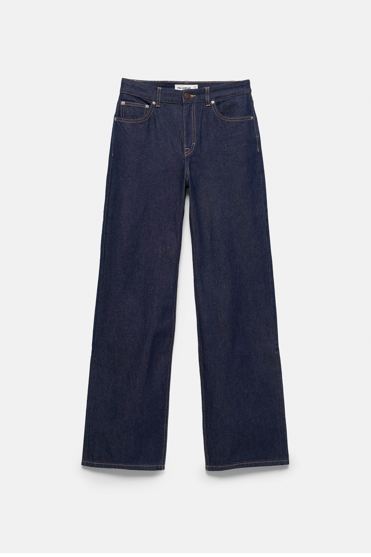Pull & Bear Yüksek bel wide straight leg jean görsel 8