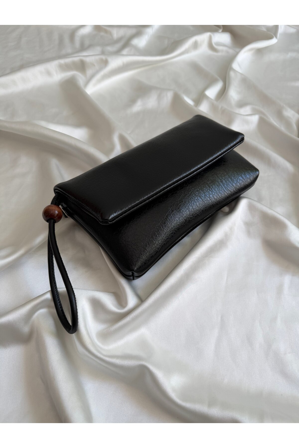 Mia Collection Sade Model Clutch Çanta , Portföy Çanta , El Çantası Siyah görsel 2