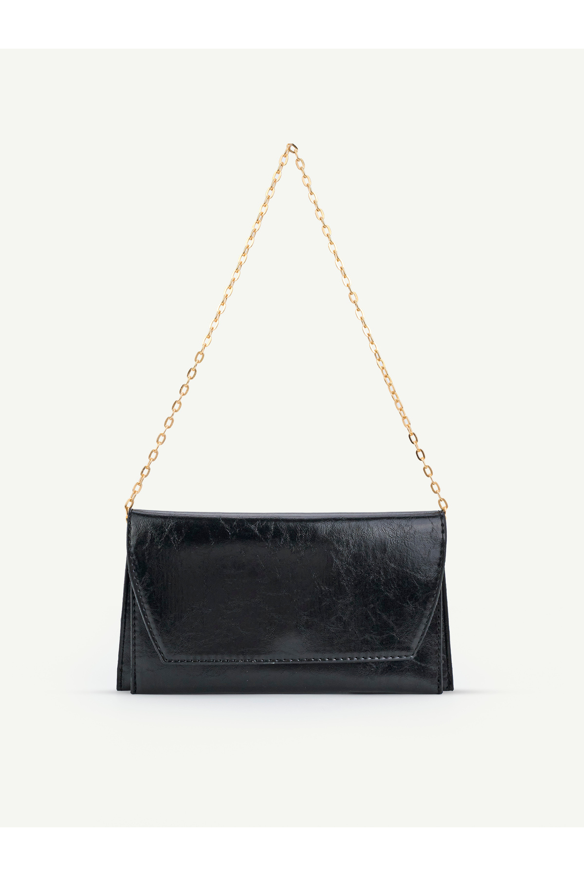 Nudia Sisi Zincir Askılı Mıknatıs Detaylı Zincir Askılı Kapaklı Kadın El ve Omuz Çantası, Şık Portföy Clutch görsel 4