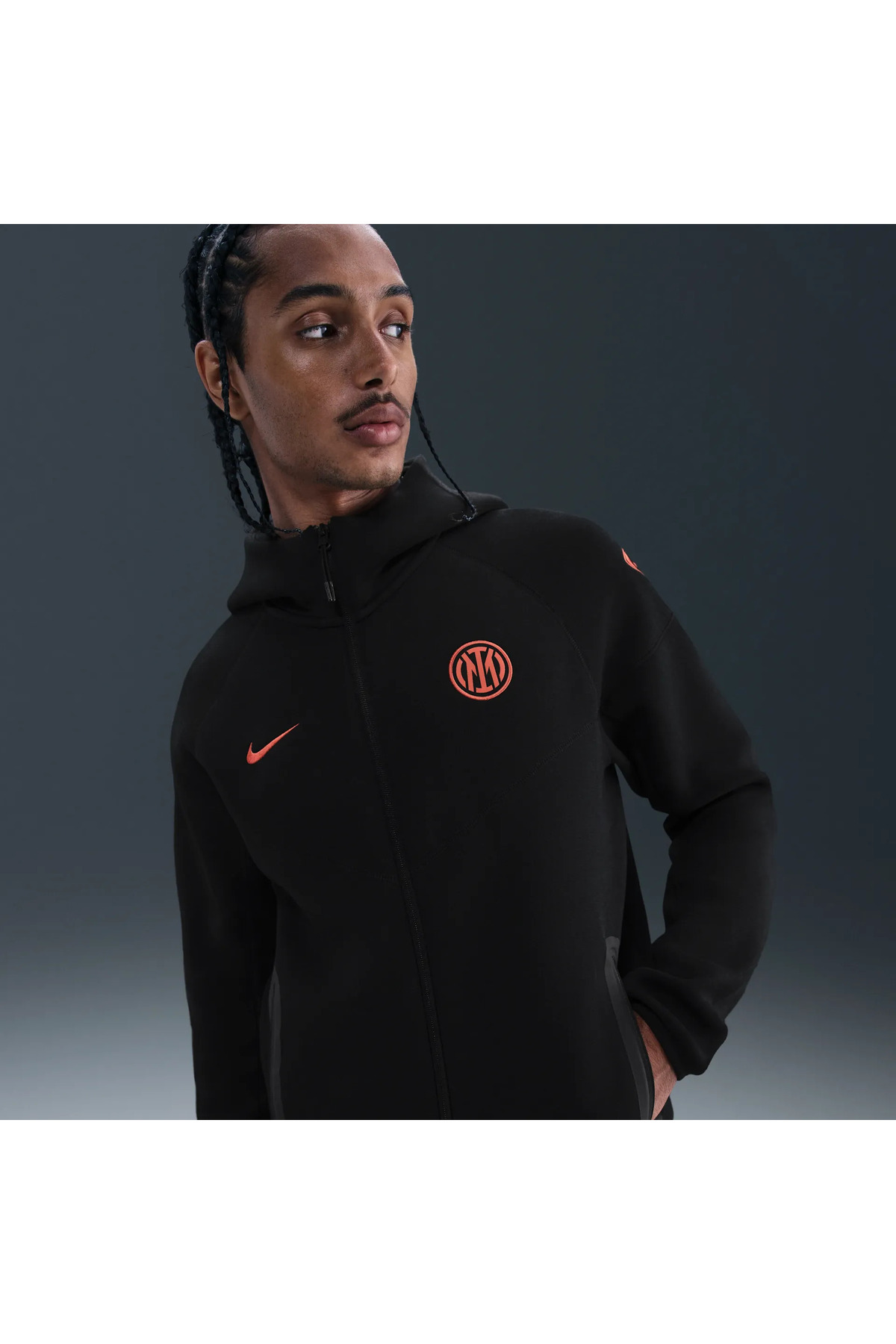 لباس ورزشی هودی اینتر مدل NSW Tech Fleece FZ Windrunner Mat نایکی سویشرت Nike