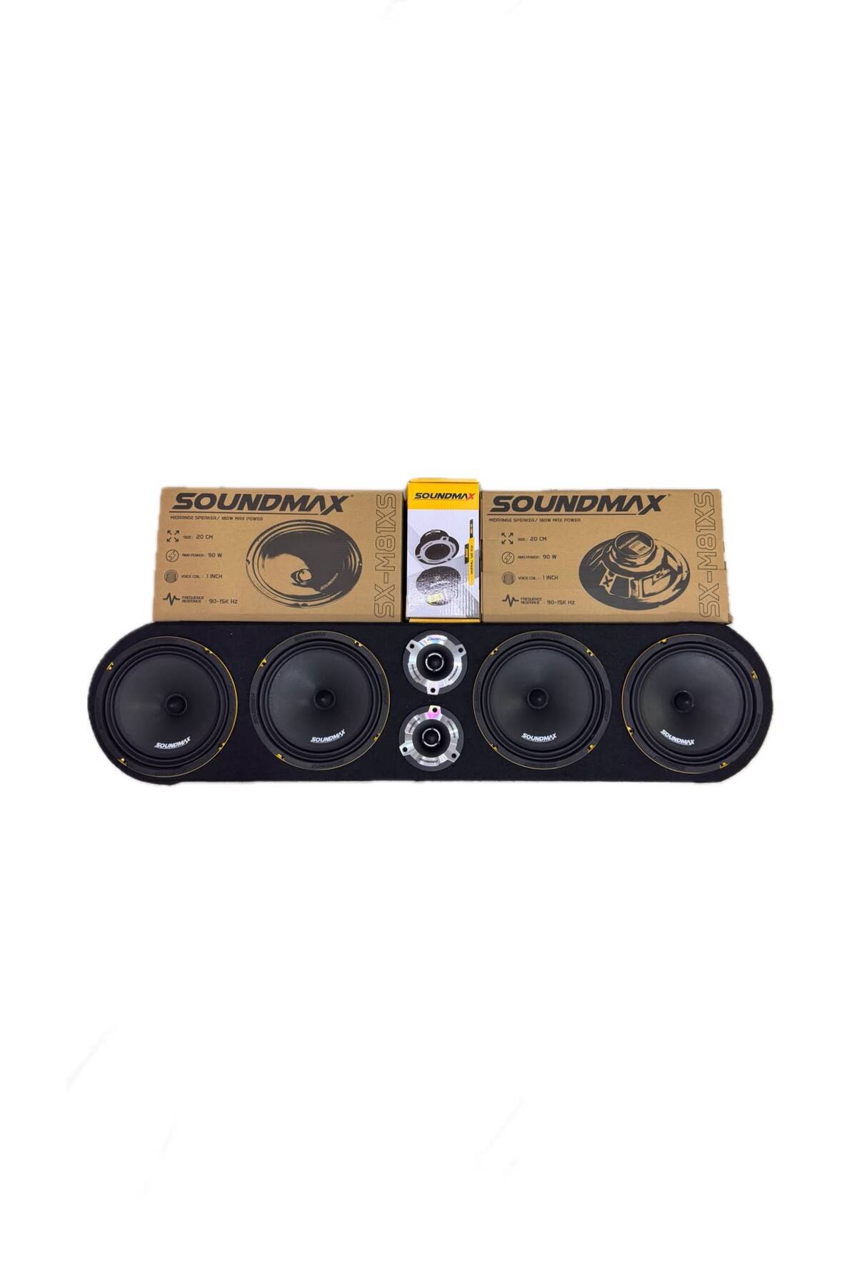 小物 X Soundmax SX-M81XS 20cm Midrange İki Takım Tweeter Üniversal