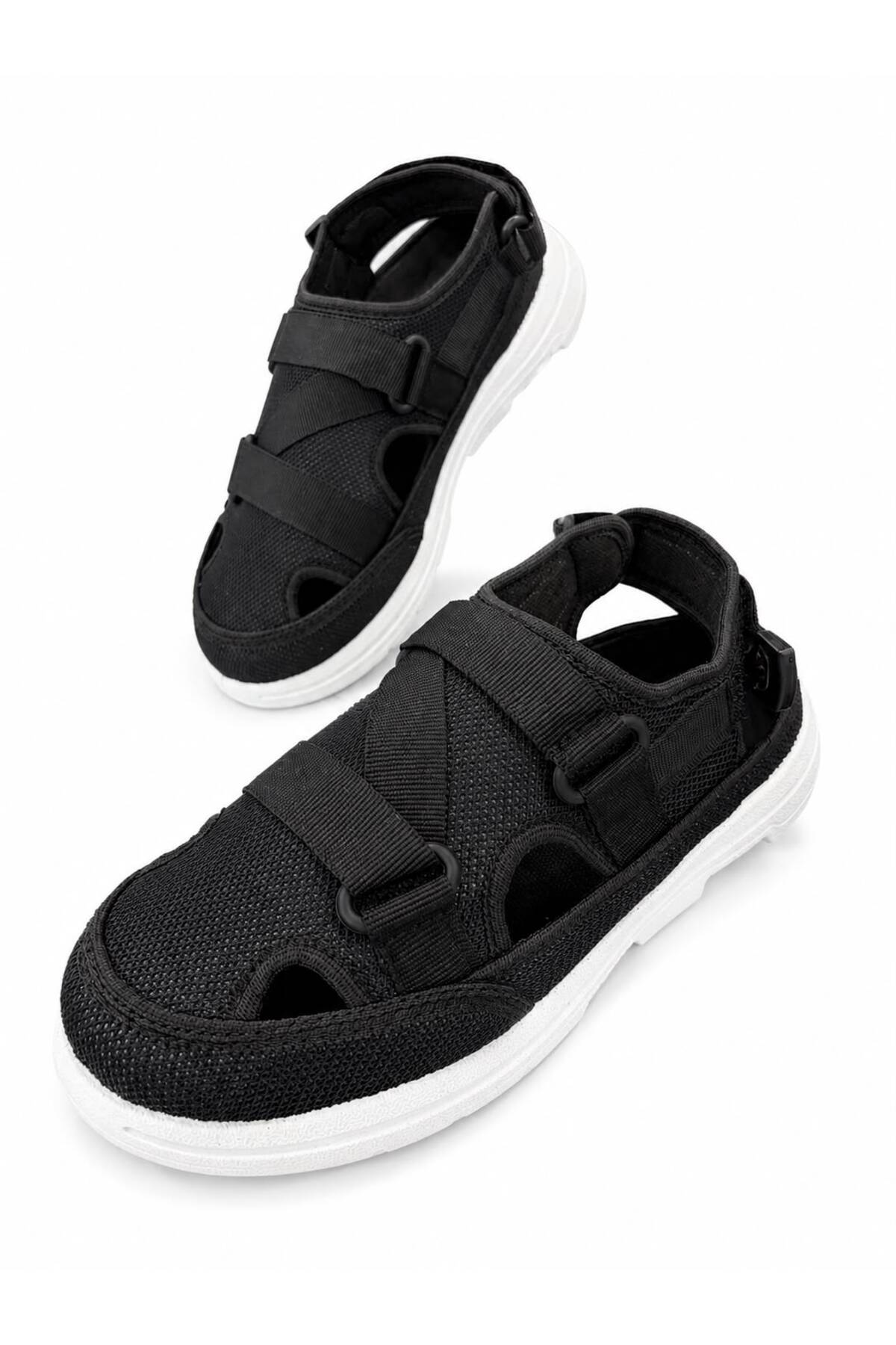 PAPUCUMUN DÜNYASI UNİSEX KAPALI BURUN CIRT CIRTLI OUTDOOR SANDALET görsel 5