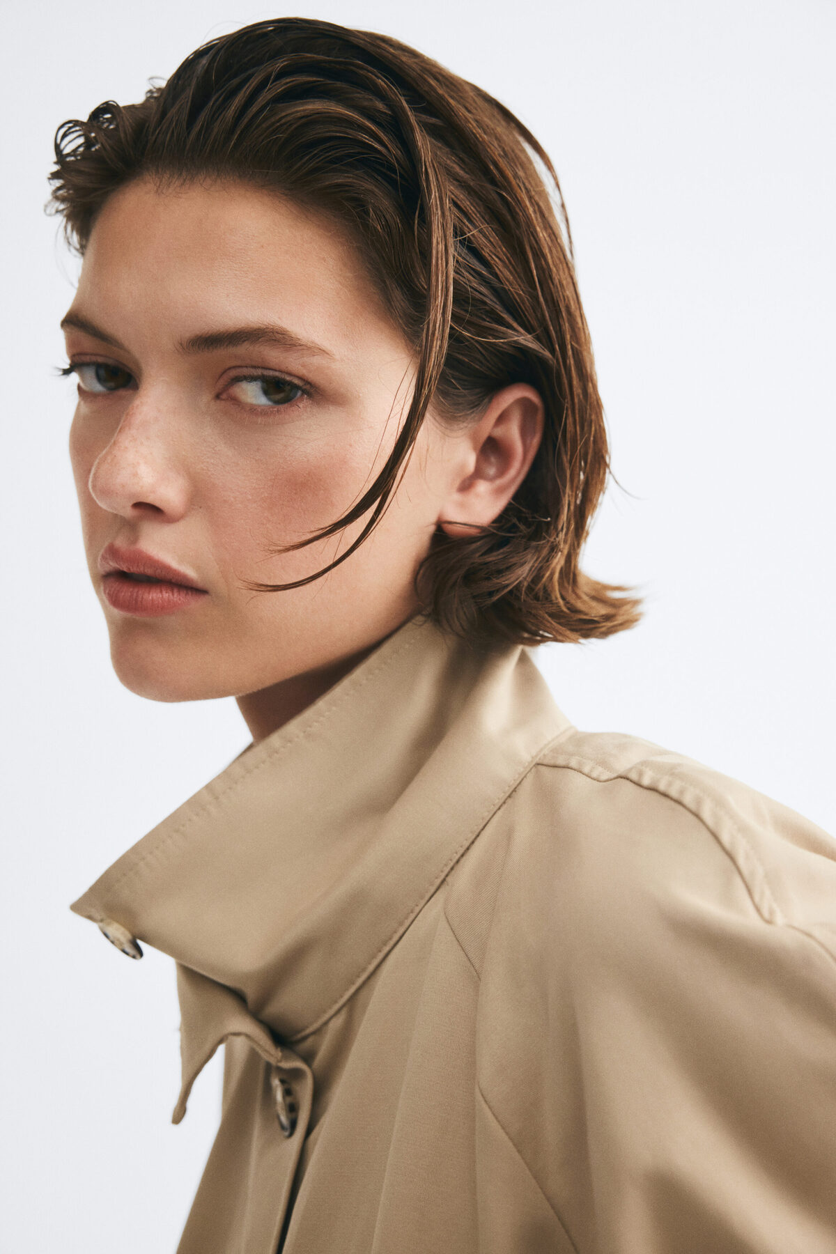 H&M Boru Yakalı Oversize Ceket görsel 6
