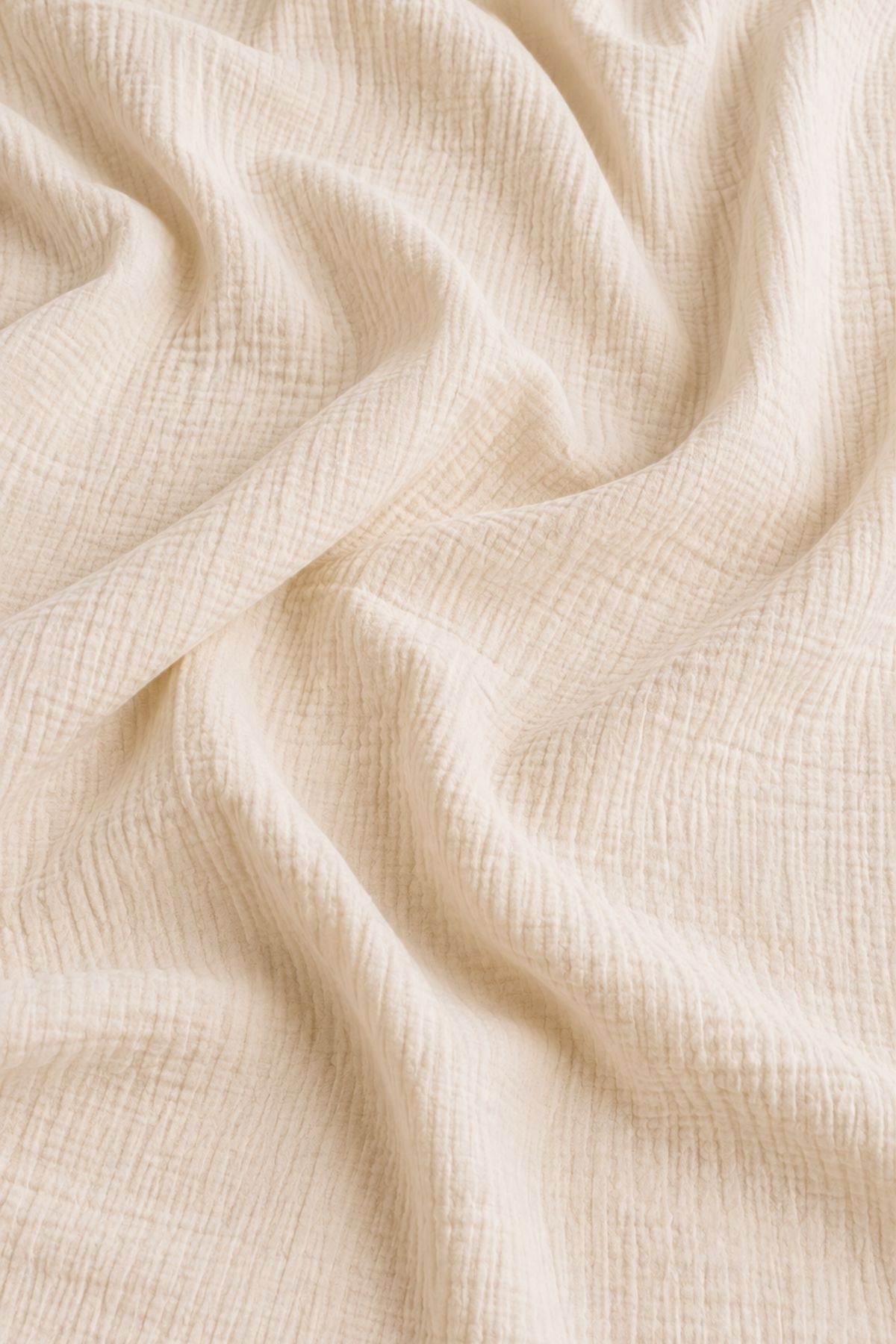BELLA NOTTE Ekru Kahve Biyeli Müslin Bağlama Detaylı Uzun Kollu Pijama Takımı görsel 8