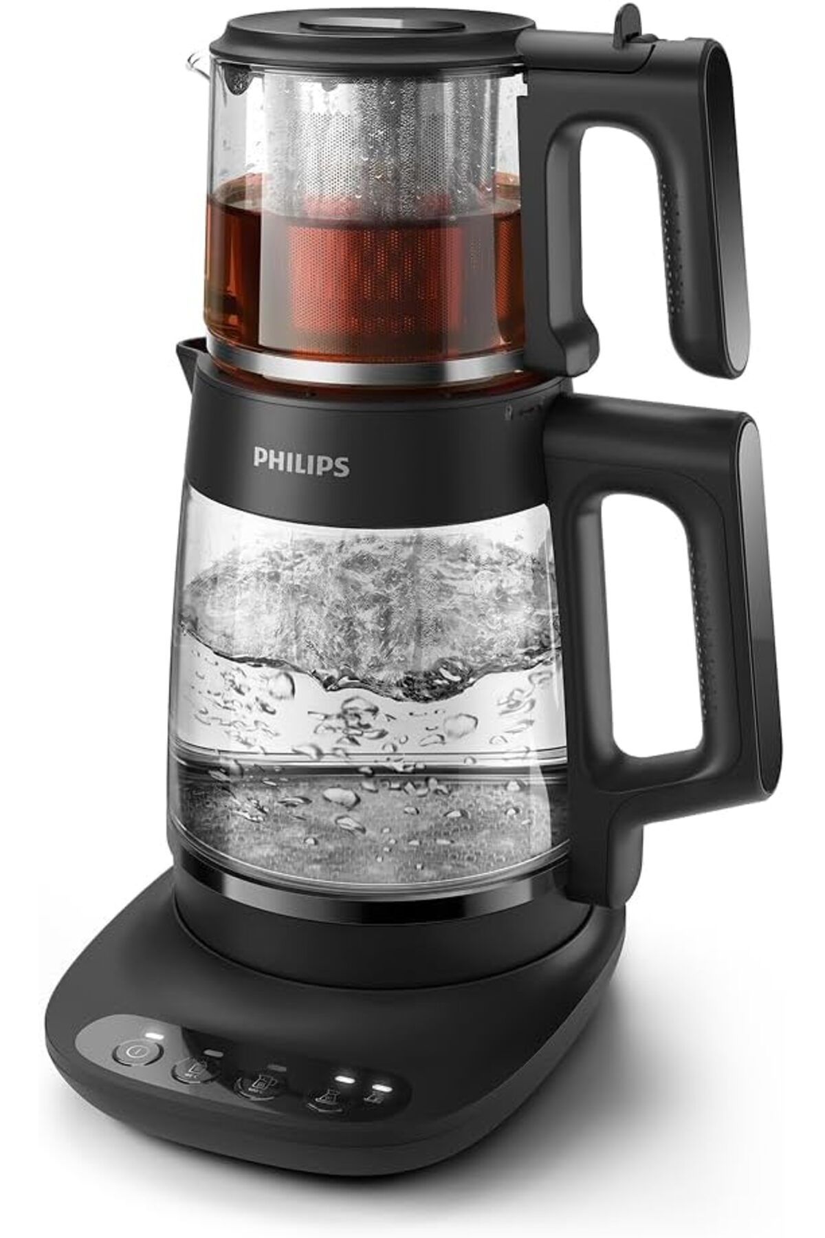 Philips 5000 Serisi Çay Makinesi - Otomatik Sıcak Tutma, 2,2L Ekstra Geniş Kapasite, 0,9L Cam Demlik, 1900W Güç (HD7360/00)