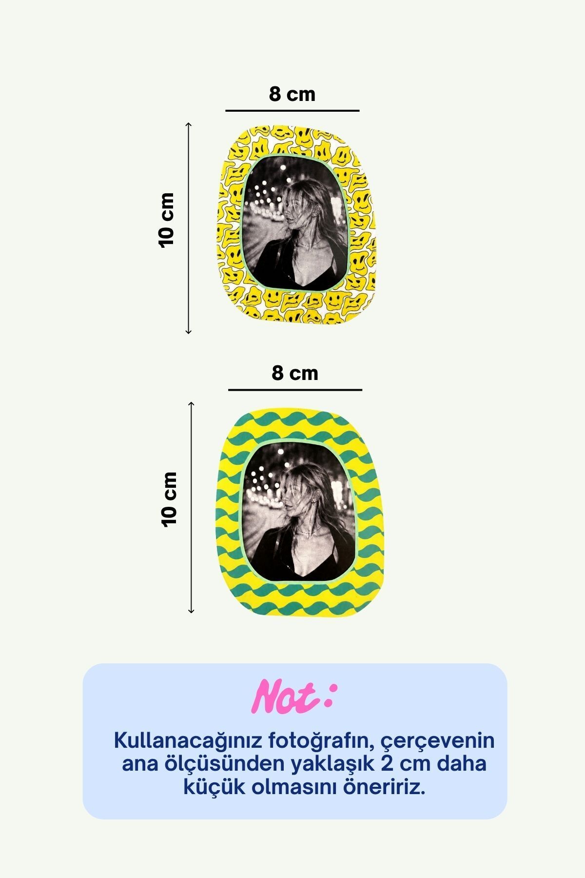 2’li Magnet Fotoğraf Çerçevesi Seti – Smile & Dalga