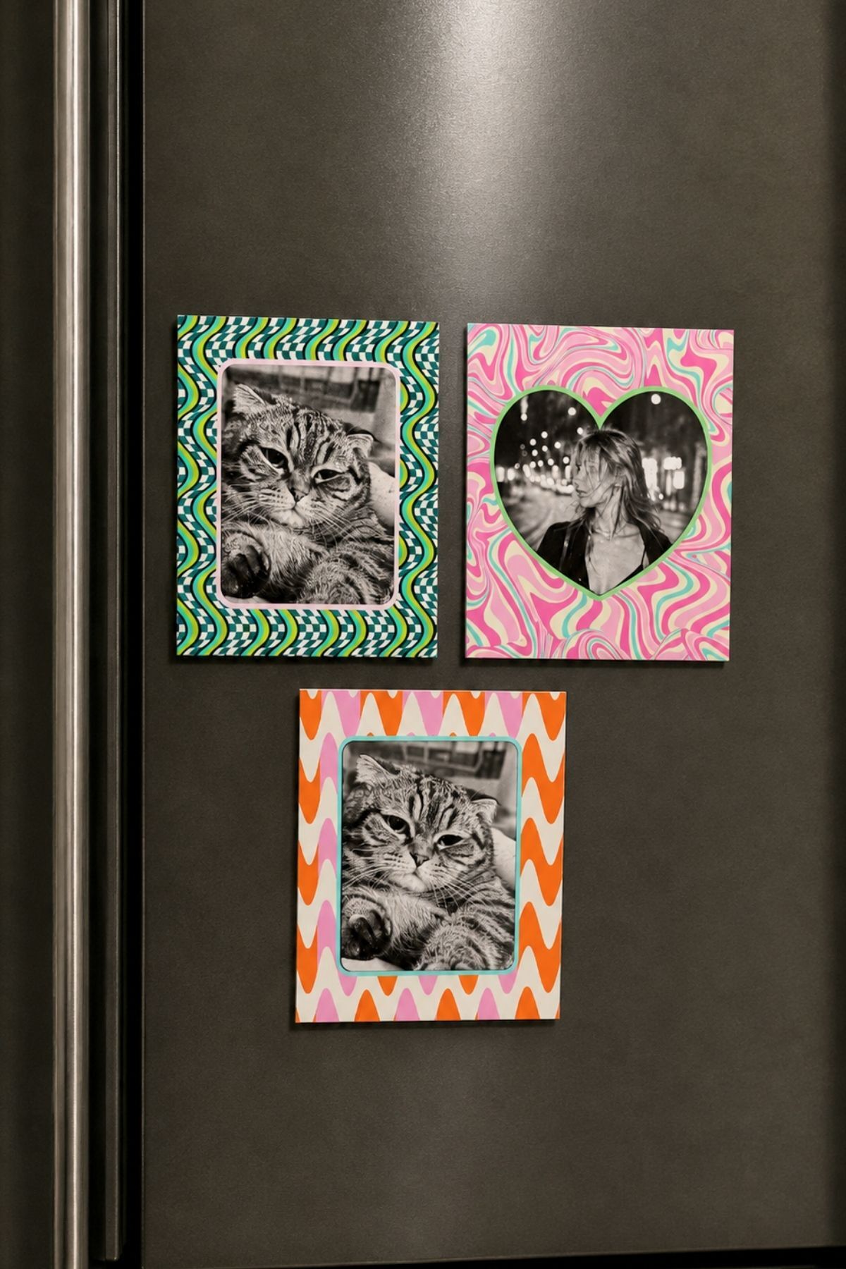 3’lü Magnet Fotoğraf Çerçevesi Seti – Renkli Retro