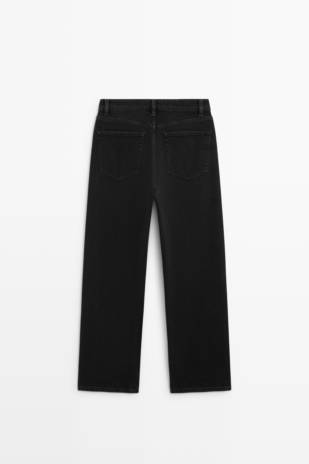 Massimo Dutti Cropped yüksek bel straight fit jean görsel 8
