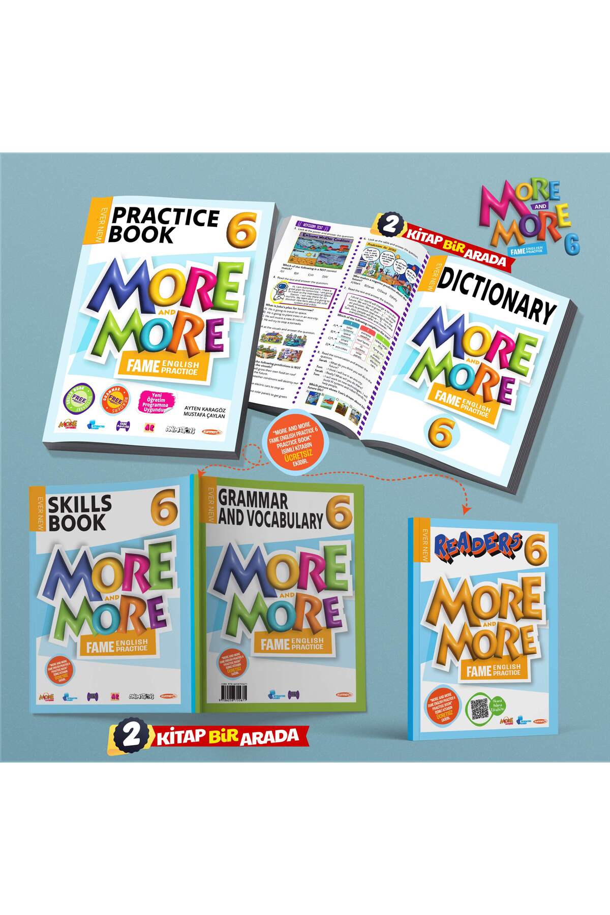 語学・辞書・学習参考書 moremore Kurmay Yayınevi MORE&MORE 6 PRACTICE BOOK & DICTIONARY + GRAMMAR