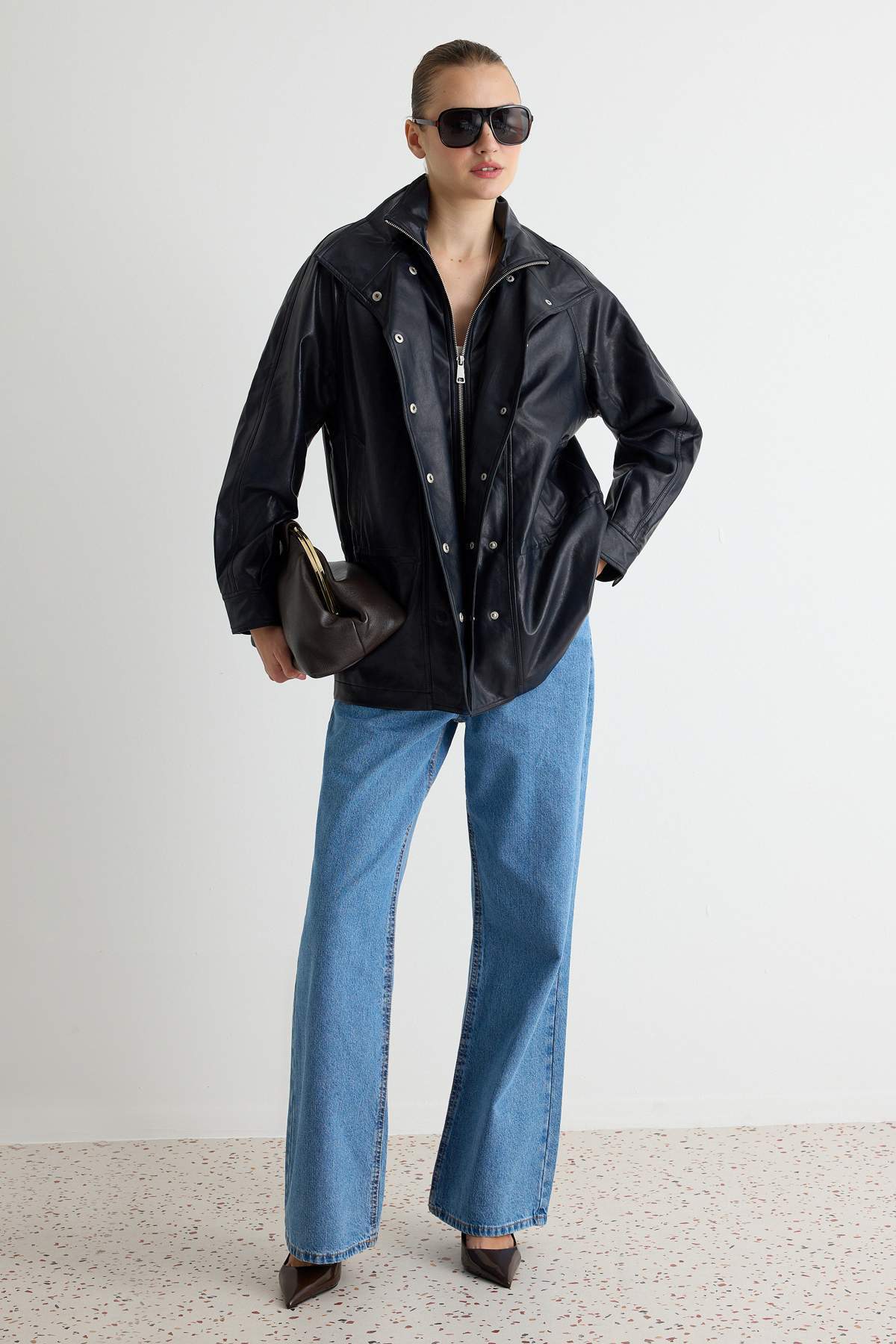 trendyolmilla-womens-dark-blue-plain-oversize