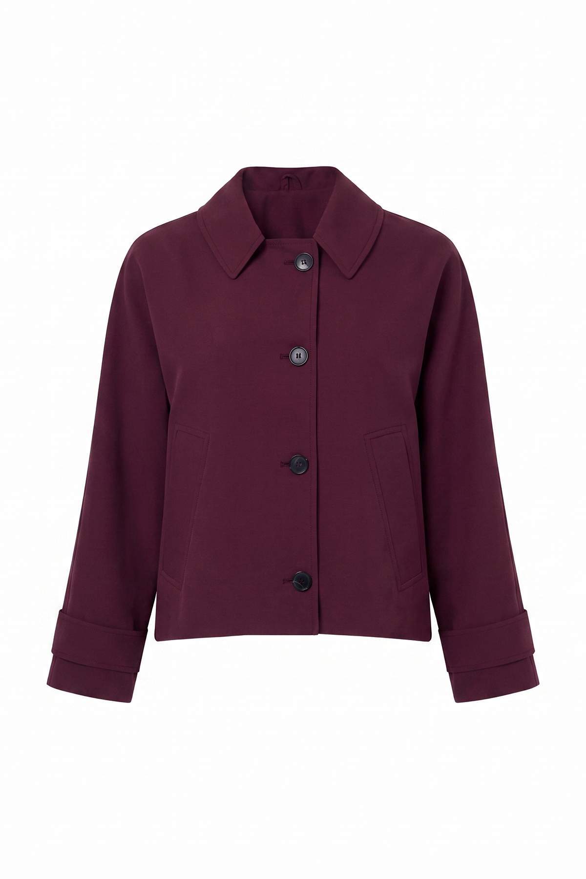 Trendyolmilla Mürdüm Oversize Mont TWOSS26MO00013