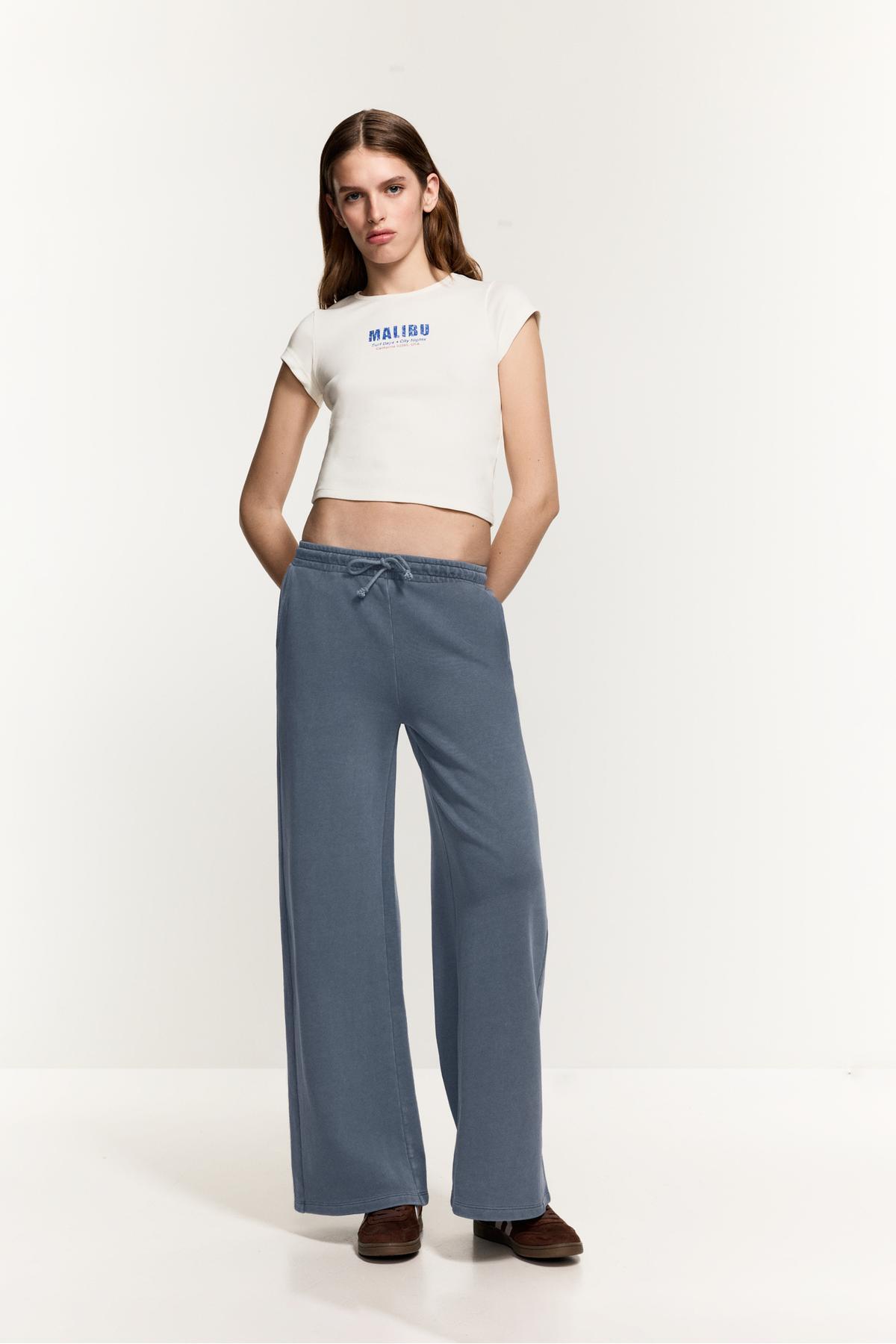 Star patterned cotton pants