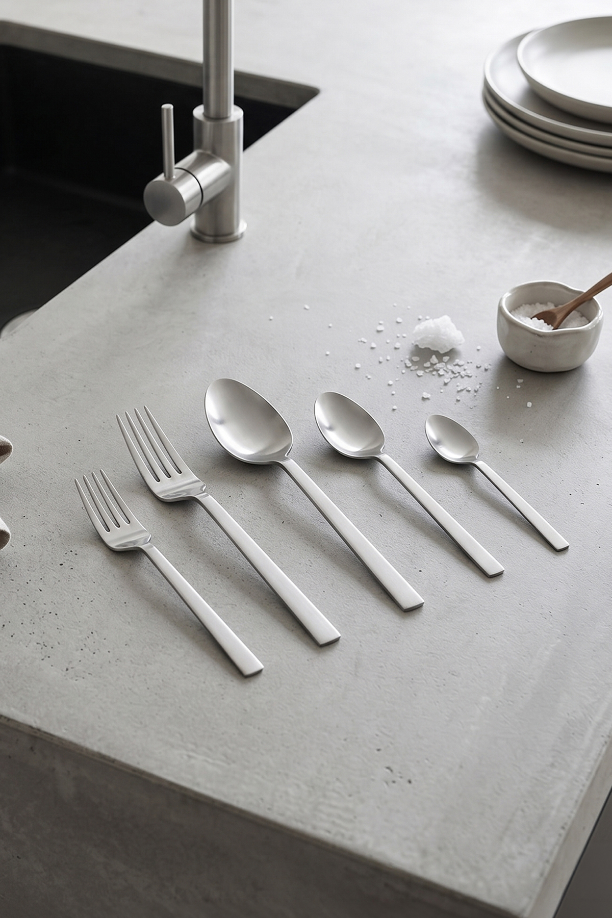 Tuana 60-Piece Plain Steel Cutlery Set for 12
