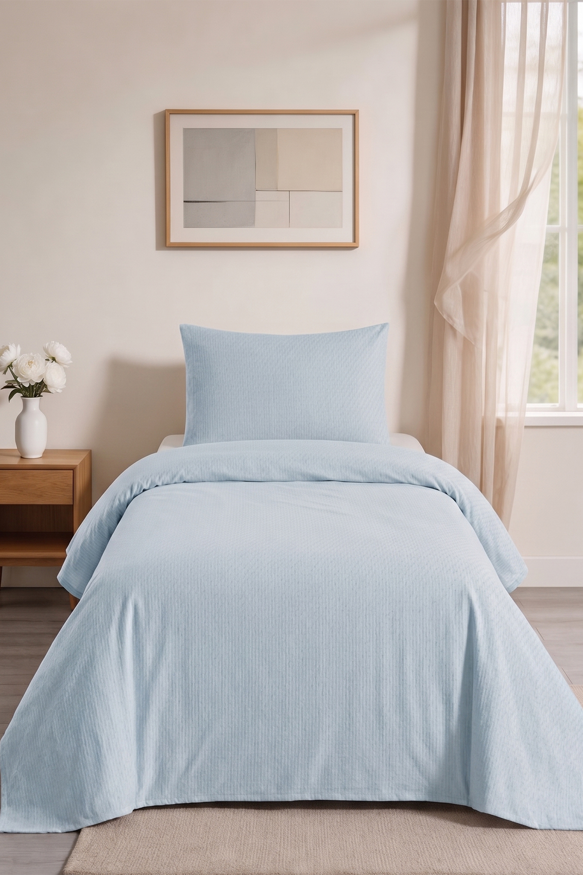 Selimiye Single Summer Quilting | Single Bedspread | Summer Cover | 100% Cotton | 160 x 230 cm
